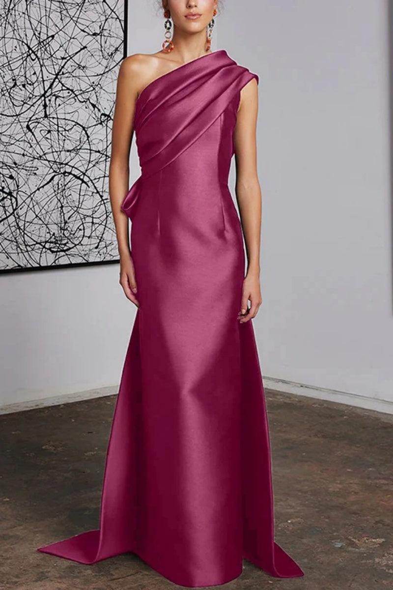 Sheath Column One Shoulder Mother of the Bride Dresses CM0372