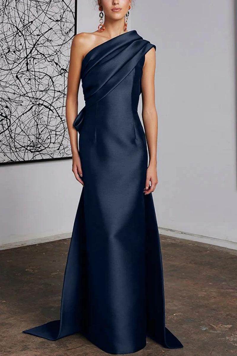 Sheath Column One Shoulder Mother of the Bride Dresses CM0372