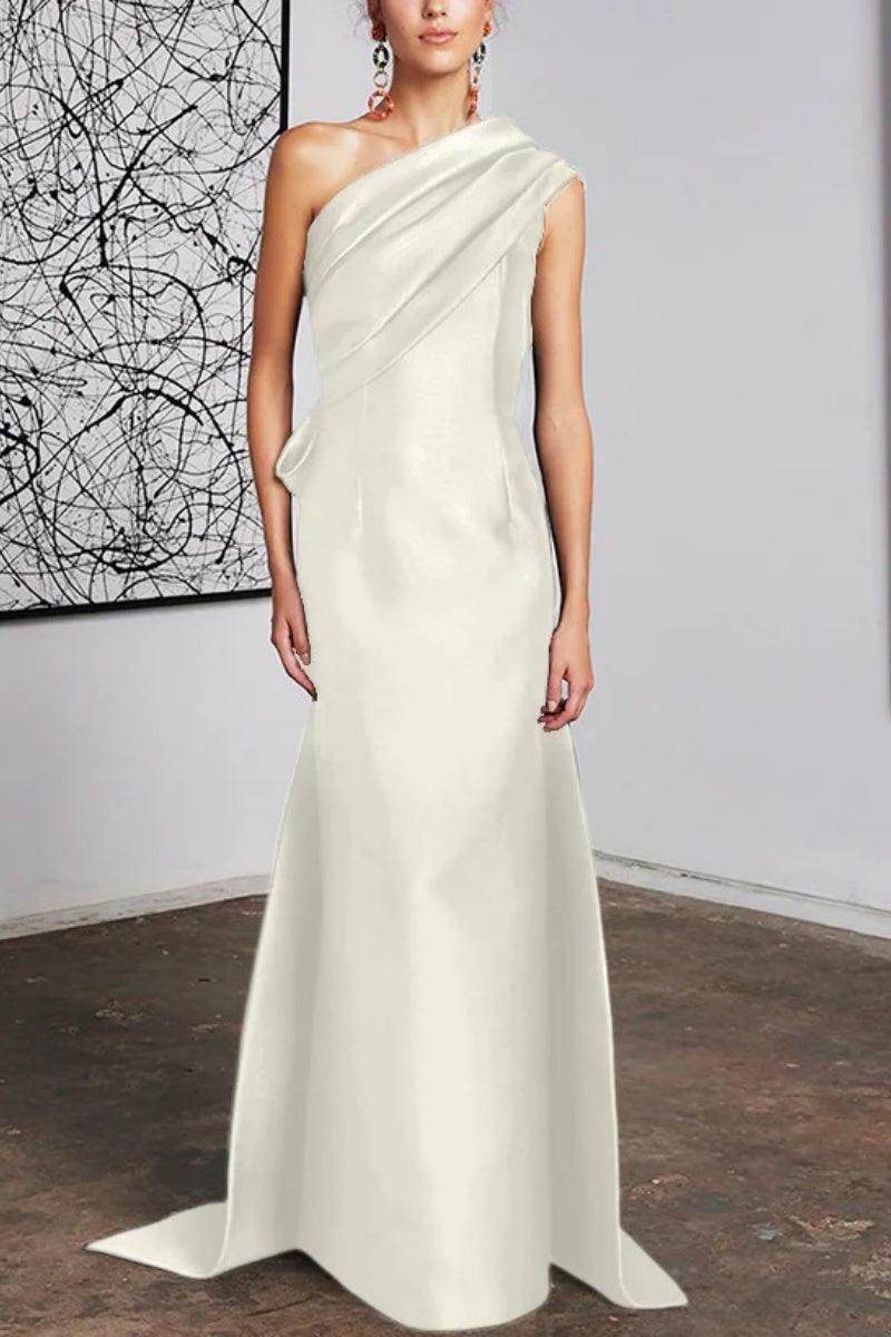 Sheath Column One Shoulder Mother of the Bride Dresses CM0372