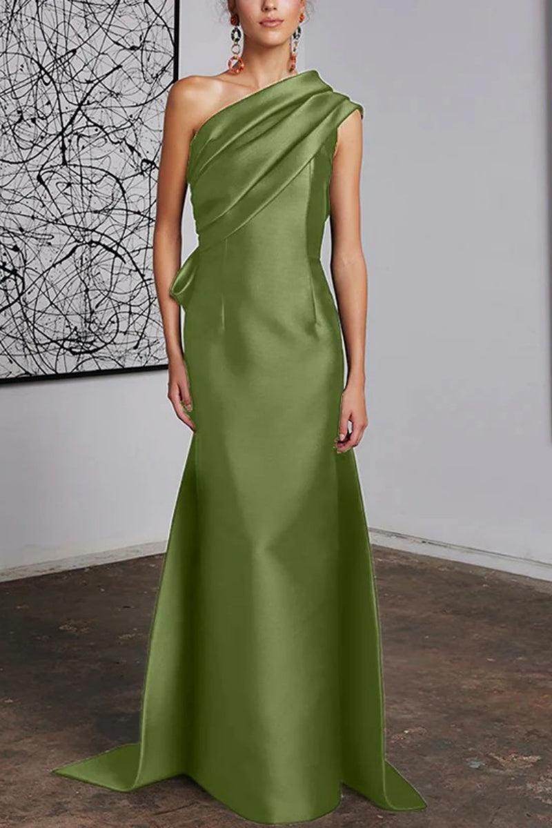 Sheath Column One Shoulder Mother of the Bride Dresses CM0372
