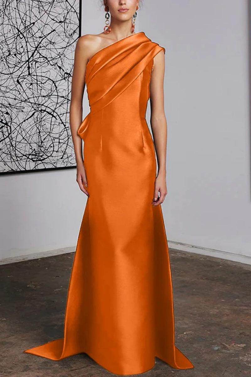 Sheath Column One Shoulder Mother of the Bride Dresses CM0372