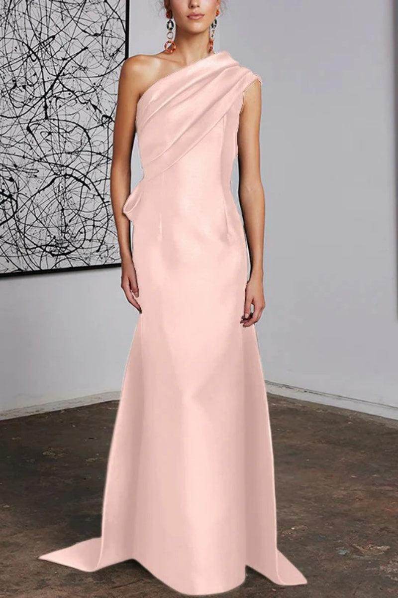 Sheath Column One Shoulder Mother of the Bride Dresses CM0372
