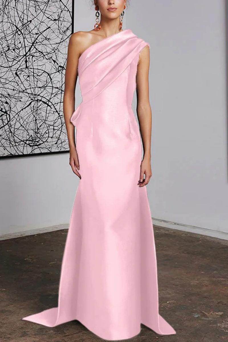 Sheath Column One Shoulder Mother of the Bride Dresses CM0372