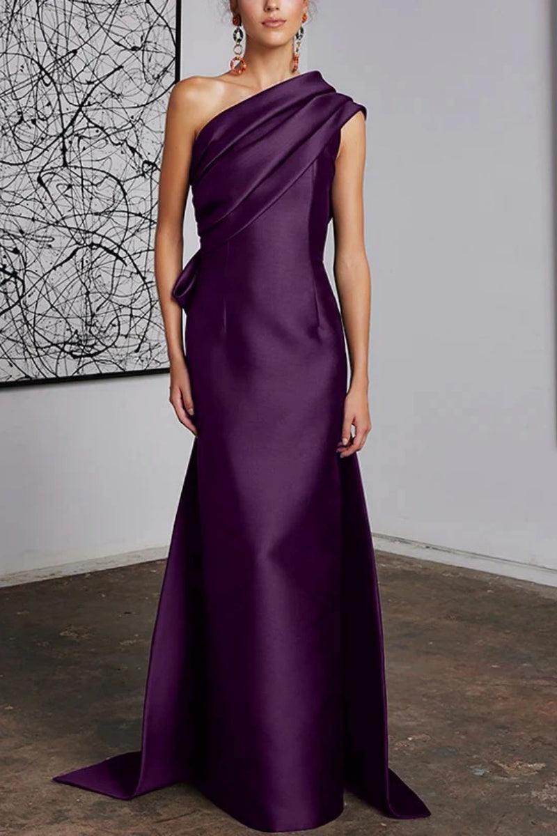 Sheath Column One Shoulder Mother of the Bride Dresses CM0372