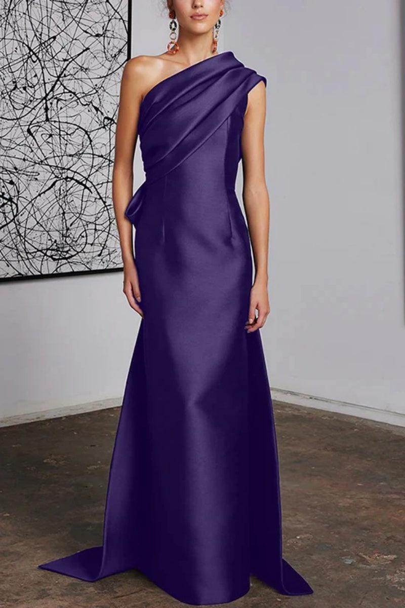 Sheath Column One Shoulder Mother of the Bride Dresses CM0372