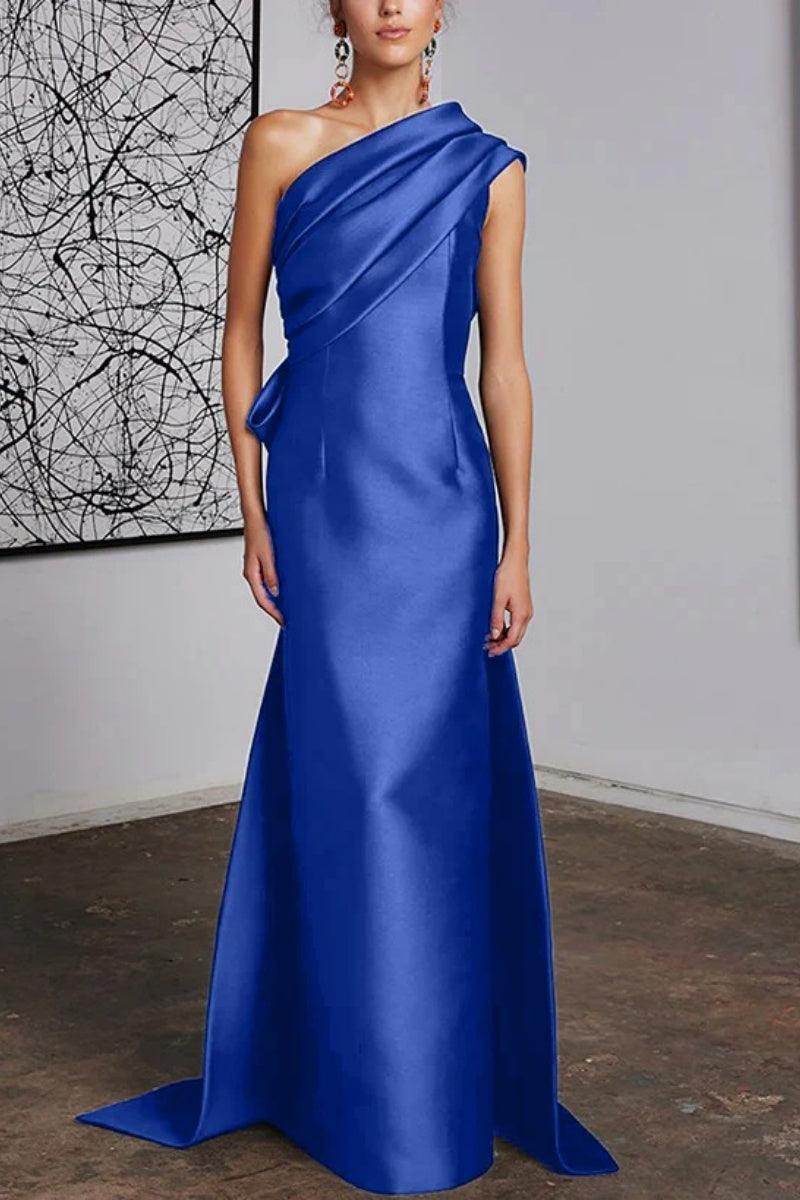 Sheath Column One Shoulder Mother of the Bride Dresses CM0372