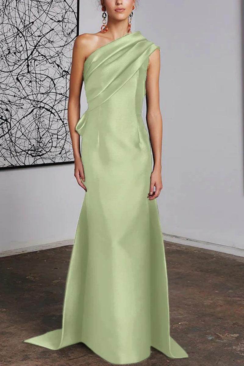 Sheath Column One Shoulder Mother of the Bride Dresses CM0372