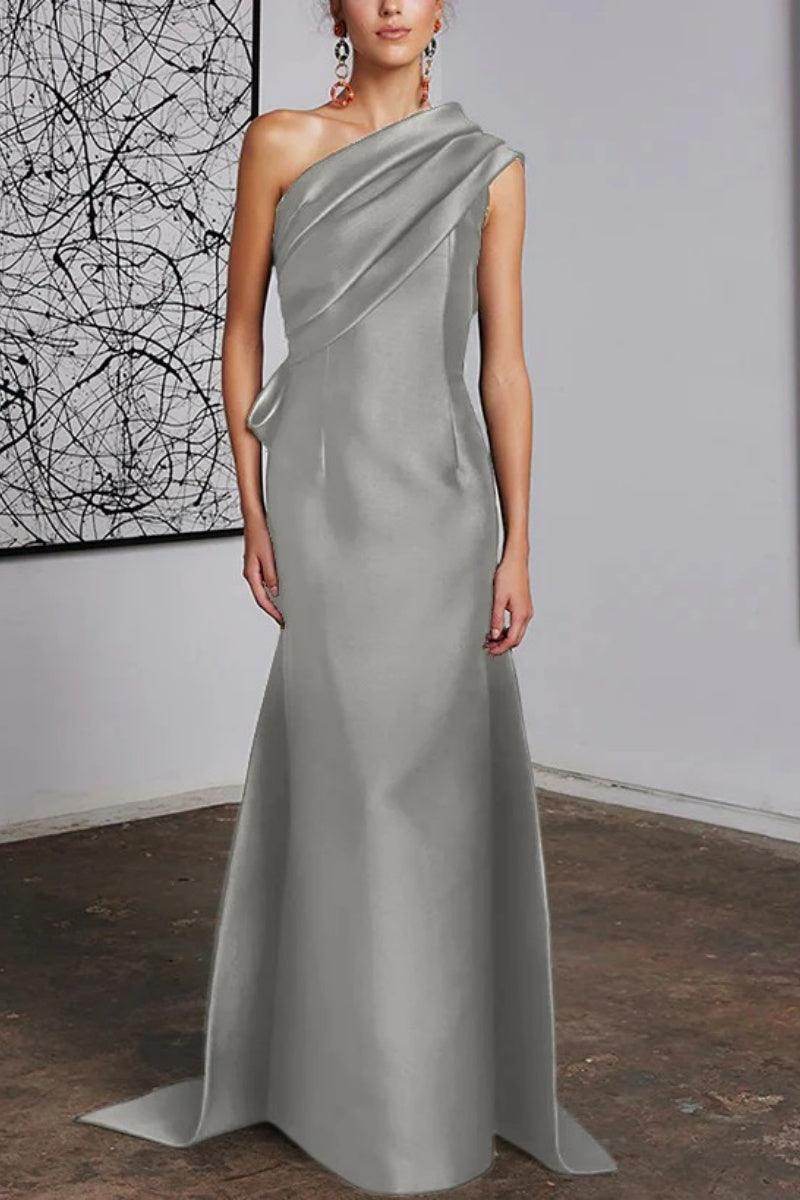 Sheath Column One Shoulder Mother of the Bride Dresses CM0372