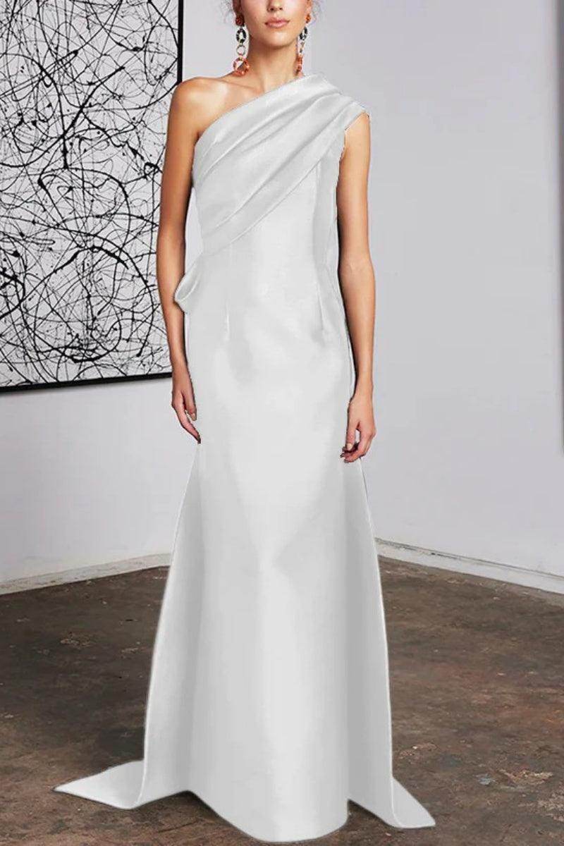 Sheath Column One Shoulder Mother of the Bride Dresses CM0372