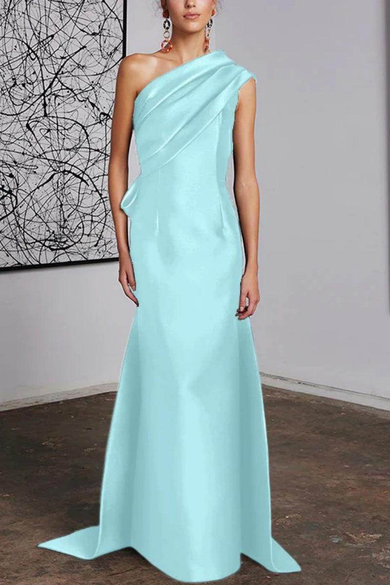 Sheath Column One Shoulder Mother of the Bride Dresses CM0372