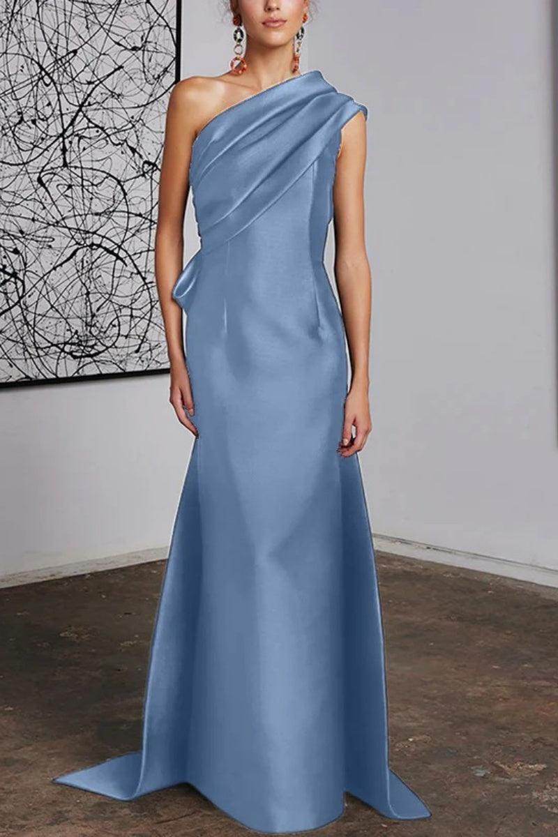 Sheath Column One Shoulder Mother of the Bride Dresses CM0372