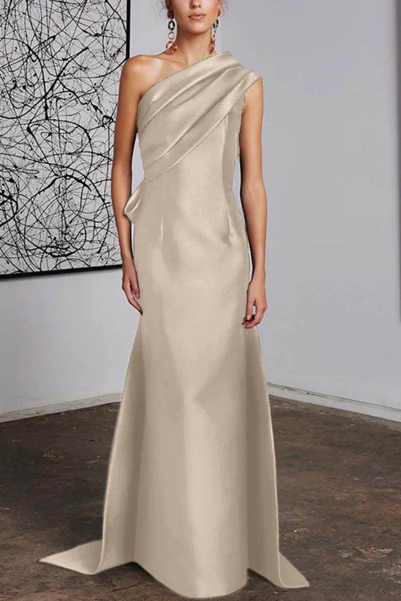 Sheath Column One Shoulder Mother of the Bride Dresses CM0372