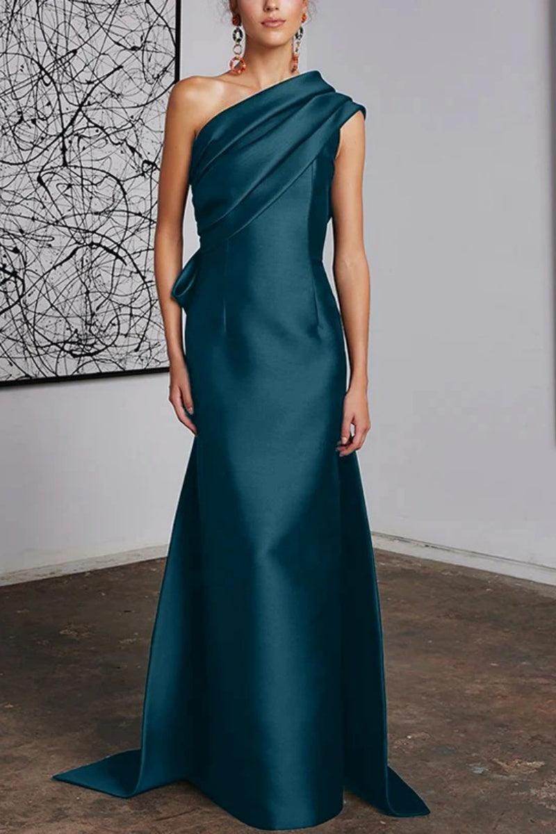 Sheath Column One Shoulder Mother of the Bride Dresses CM0372