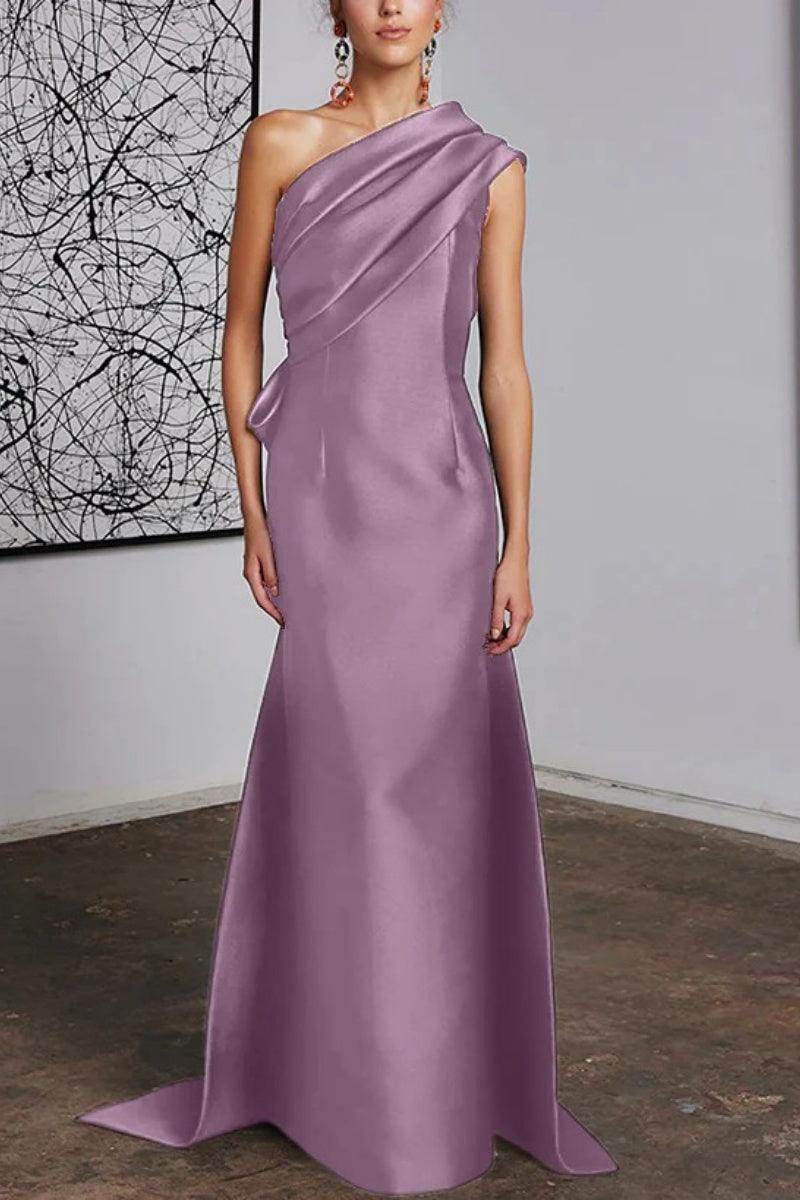 Sheath Column One Shoulder Mother of the Bride Dresses CM0372