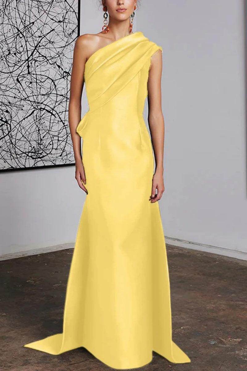 Sheath Column One Shoulder Mother of the Bride Dresses CM0372