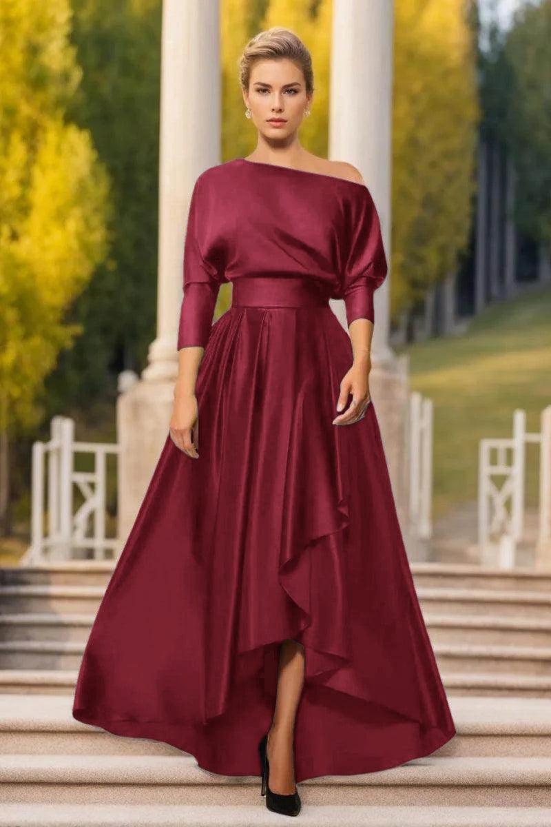 A Line One Shoulder Asymmetrical Mother Dresses CM0374