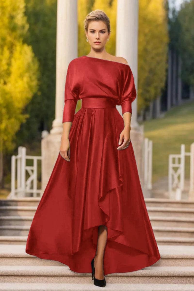 A Line One Shoulder Asymmetrical Mother Dresses CM0374