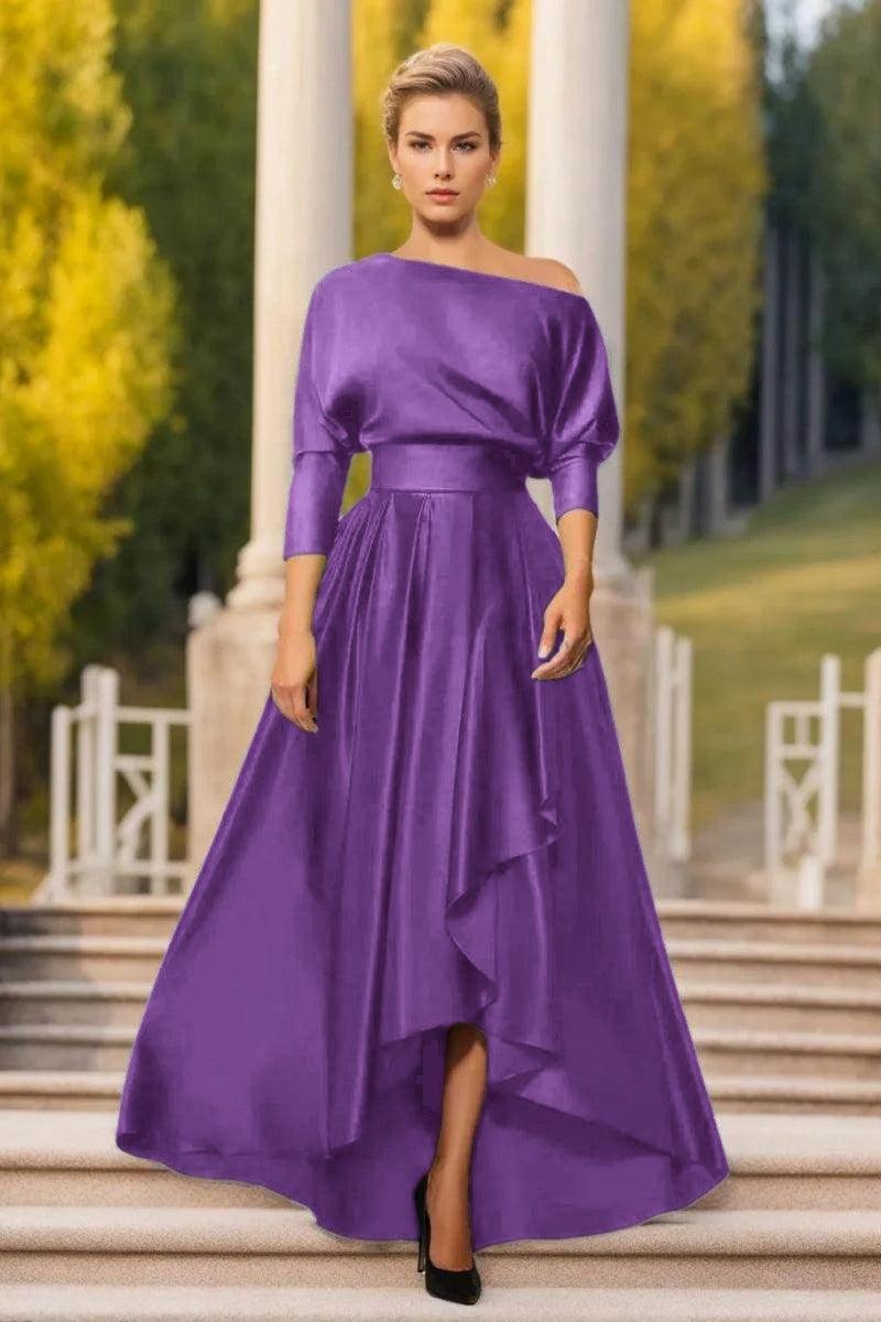 A Line One Shoulder Asymmetrical Mother Dresses CM0374