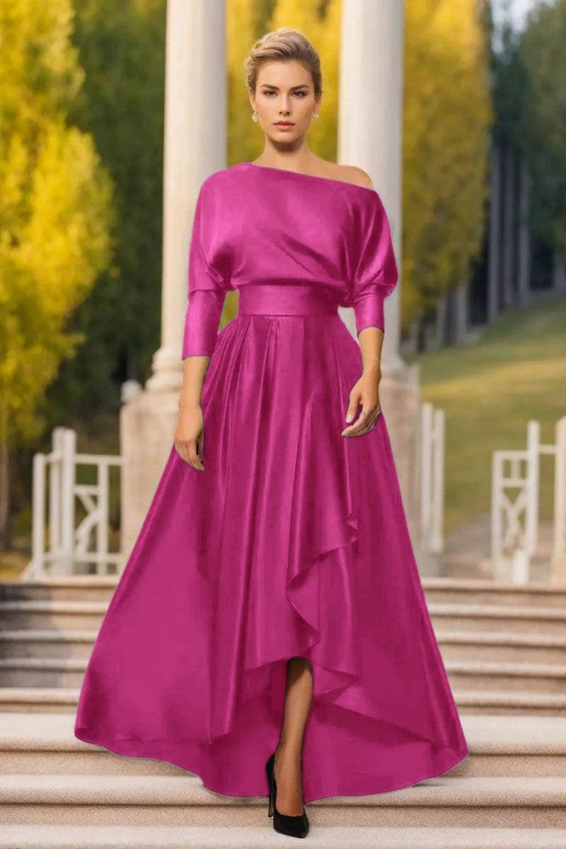 A Line One Shoulder Asymmetrical Mother Dresses CM0374
