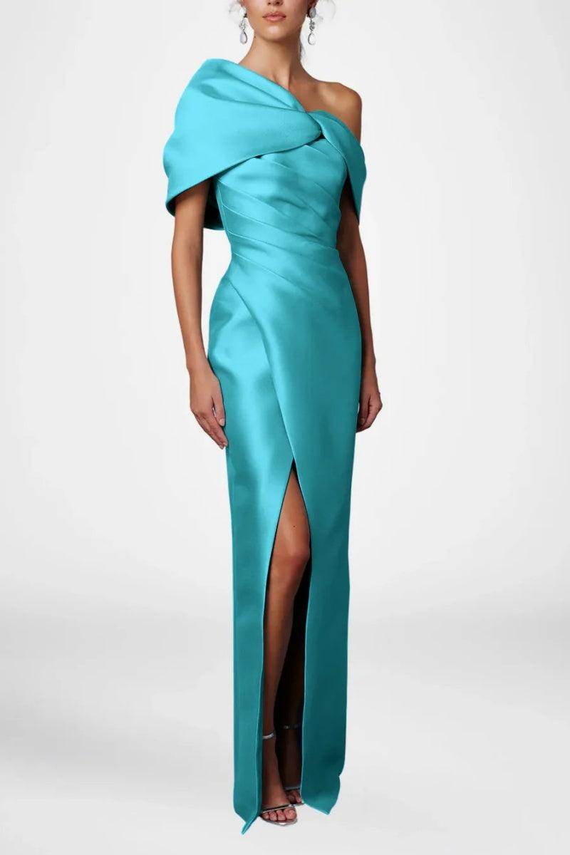 Sheath Column Half Sleeves Floor Length Mother Dresses CM0376