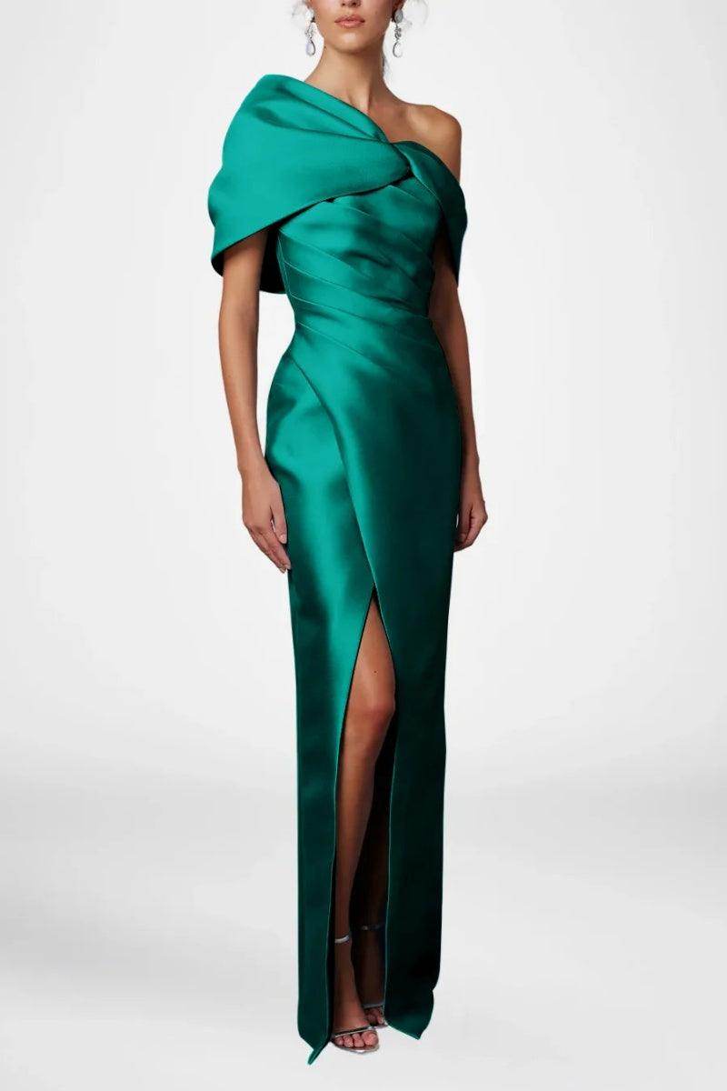 Sheath Column Half Sleeves Floor Length Mother Dresses CM0376
