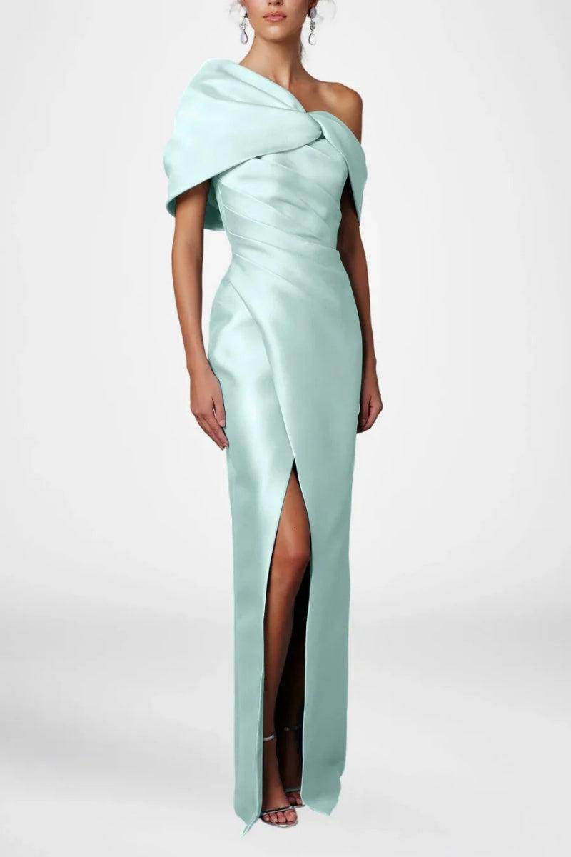 Sheath Column Half Sleeves Floor Length Mother Dresses CM0376