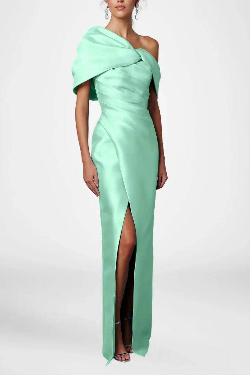 Sheath Column Half Sleeves Floor Length Mother Dresses CM0376