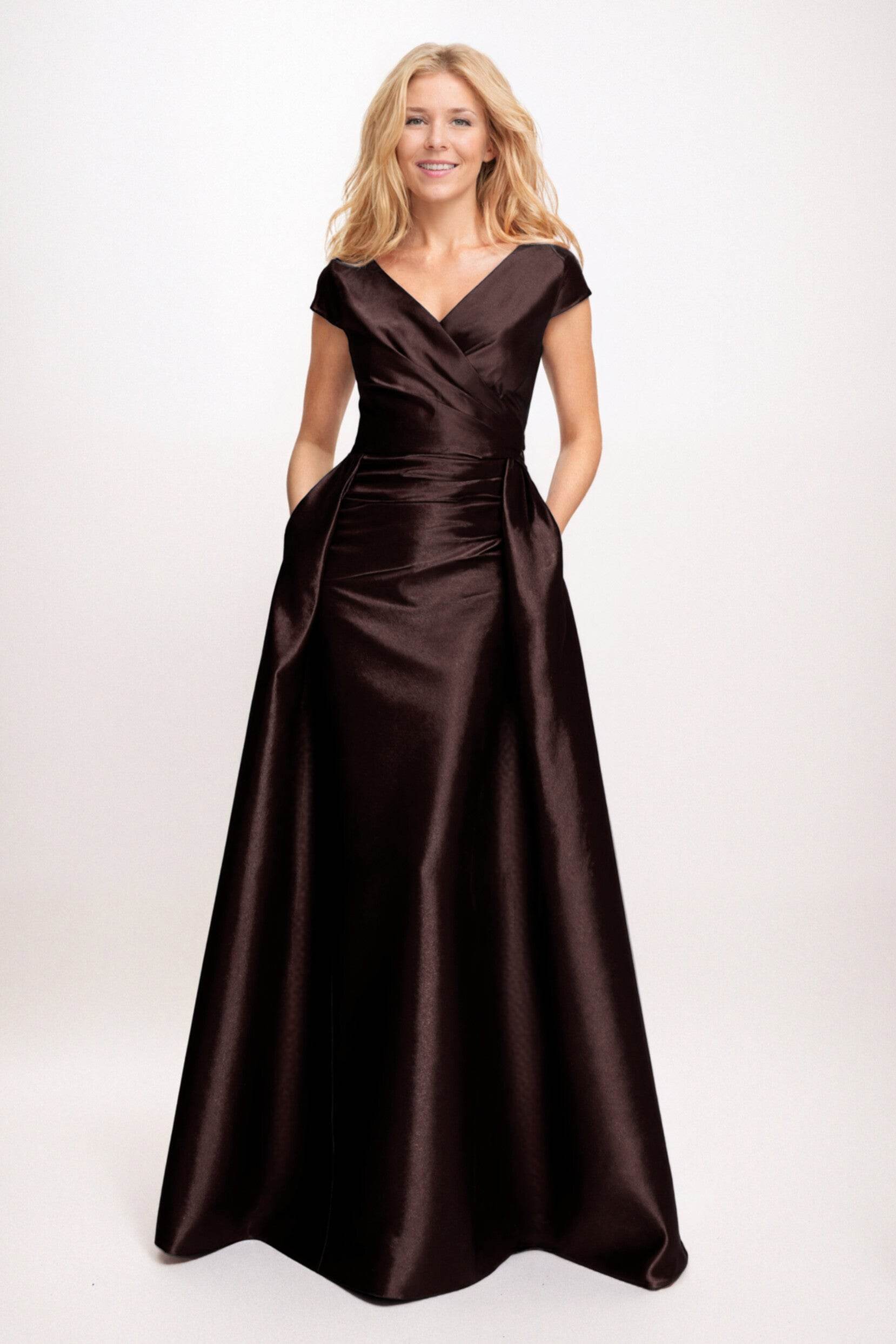 Trumpet-Mermaid Maxi Satin Mother of the Bride Dresses CM0382