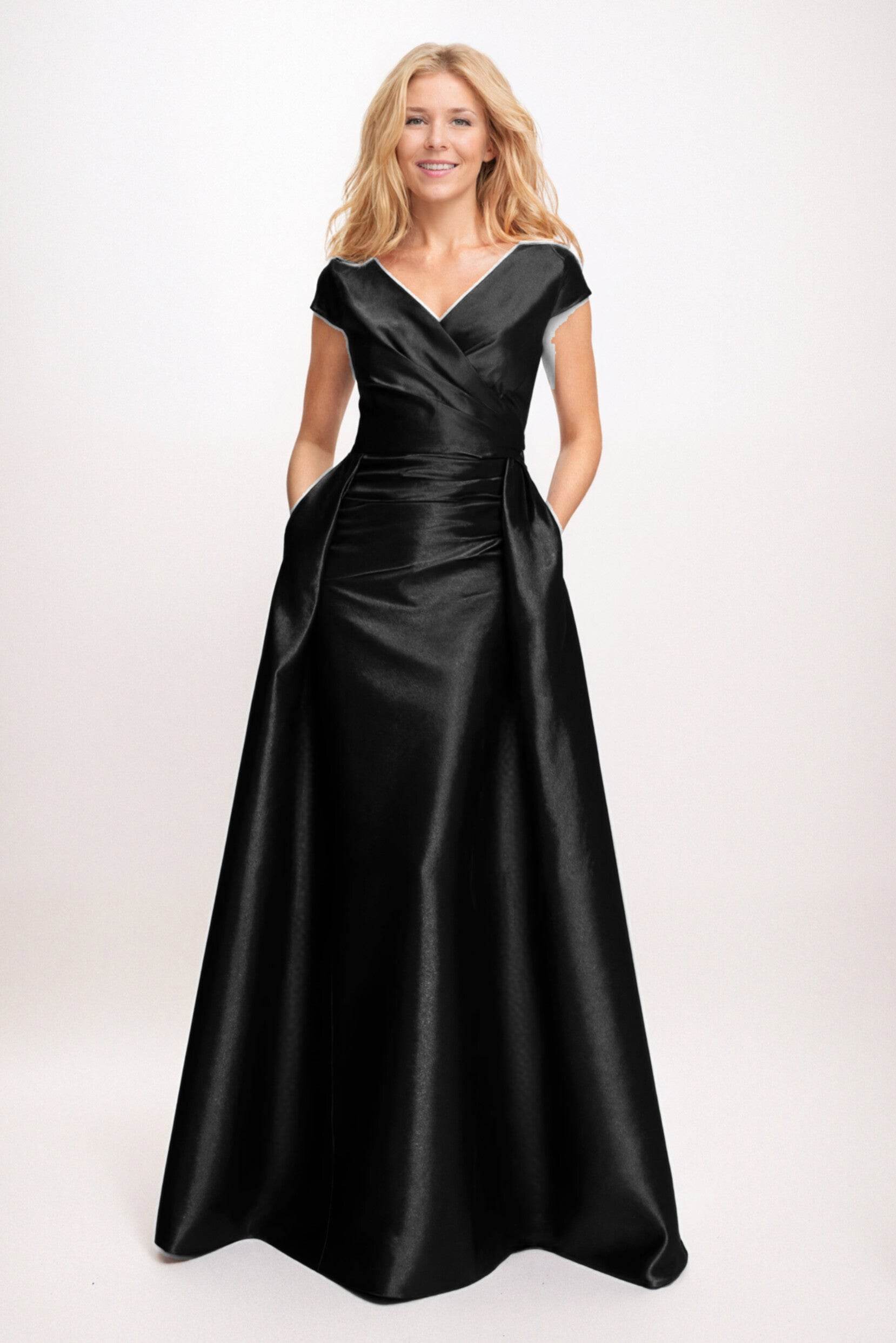 Trumpet-Mermaid Maxi Satin Mother of the Bride Dresses CM0382