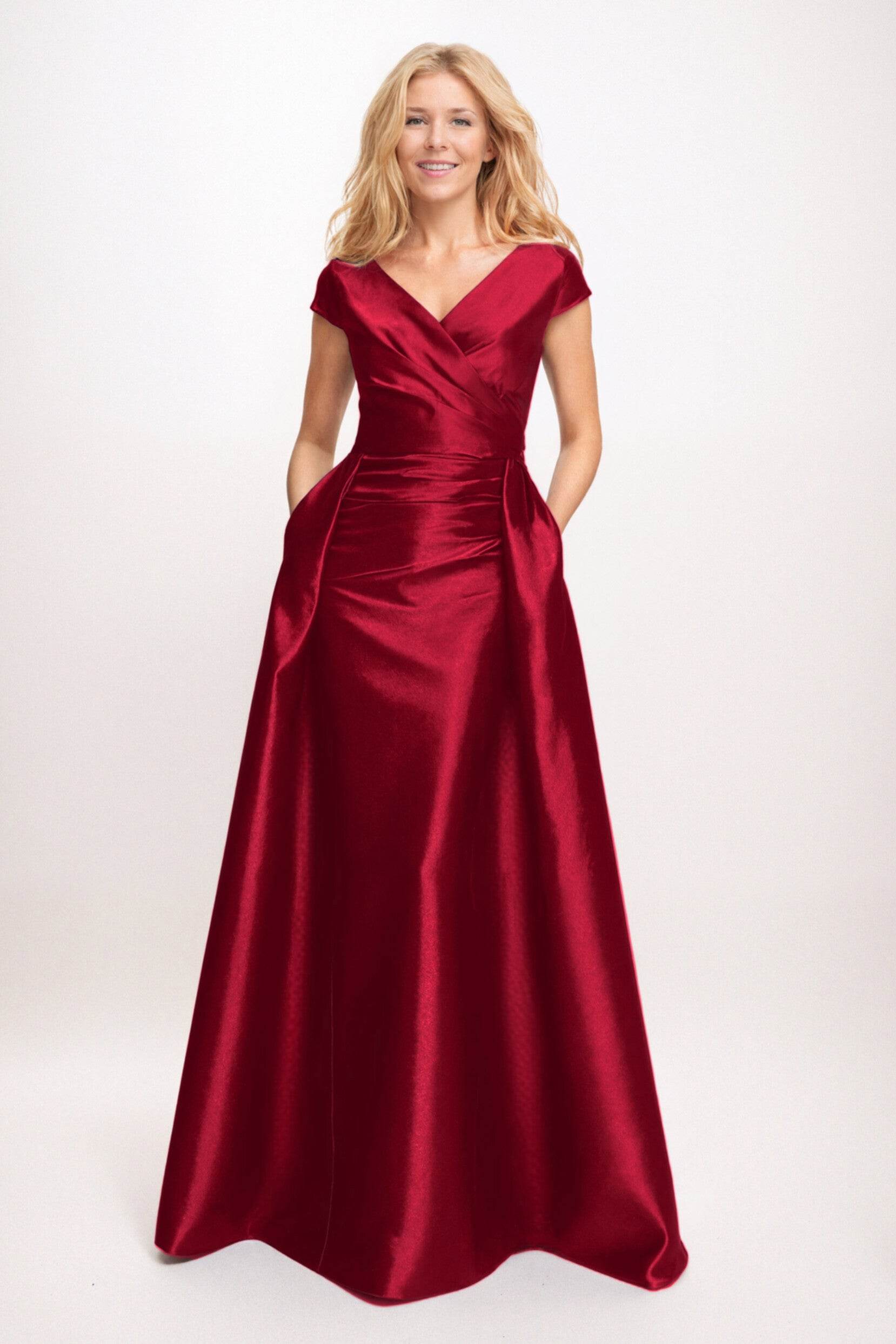 Trumpet-Mermaid Maxi Satin Mother of the Bride Dresses CM0382