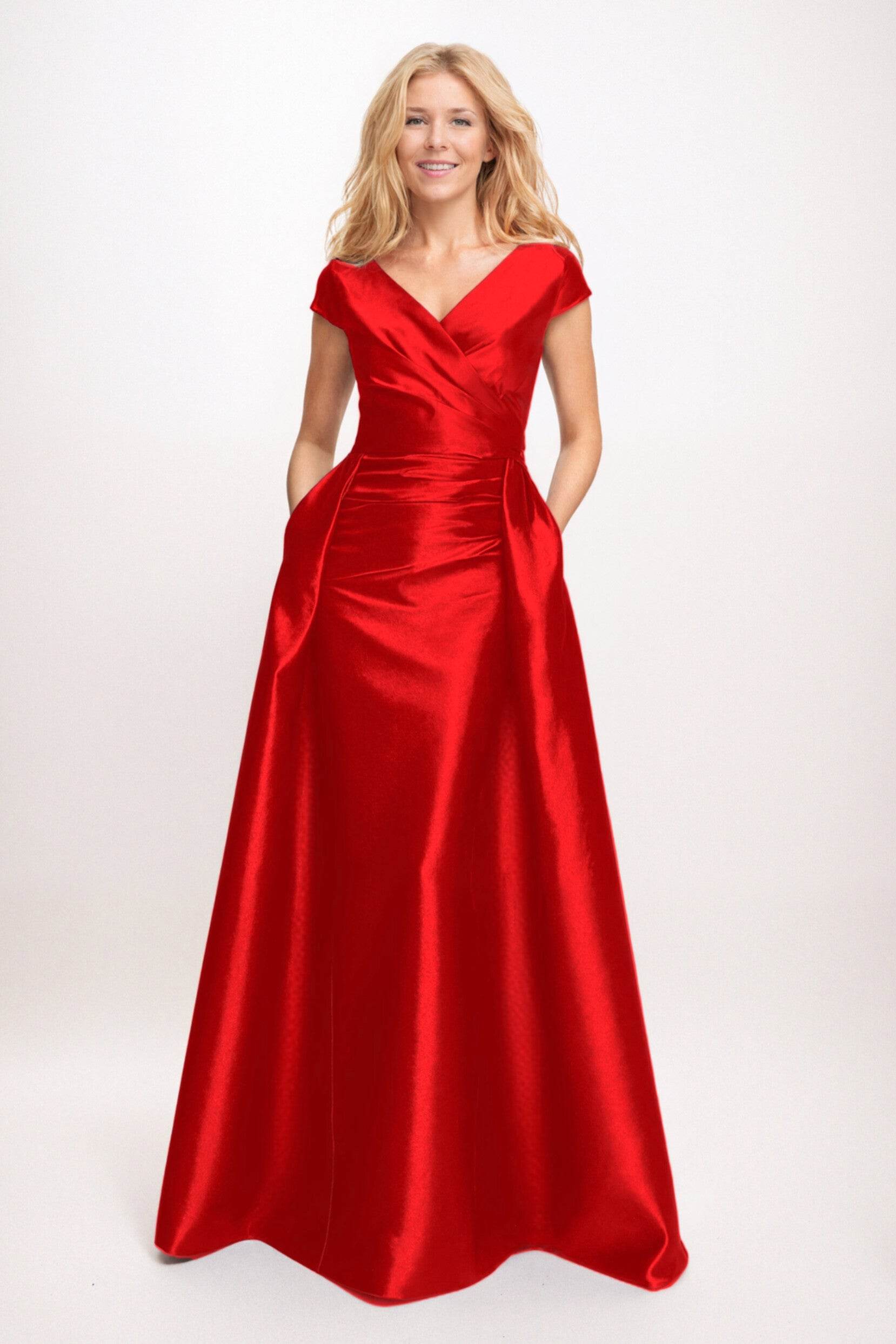 Trumpet-Mermaid Maxi Satin Mother of the Bride Dresses CM0382