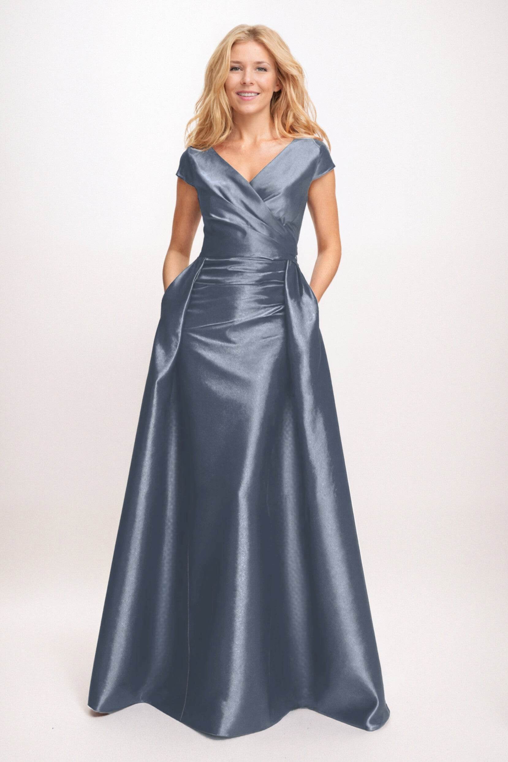 Trumpet-Mermaid Maxi Satin Mother of the Bride Dresses CM0382