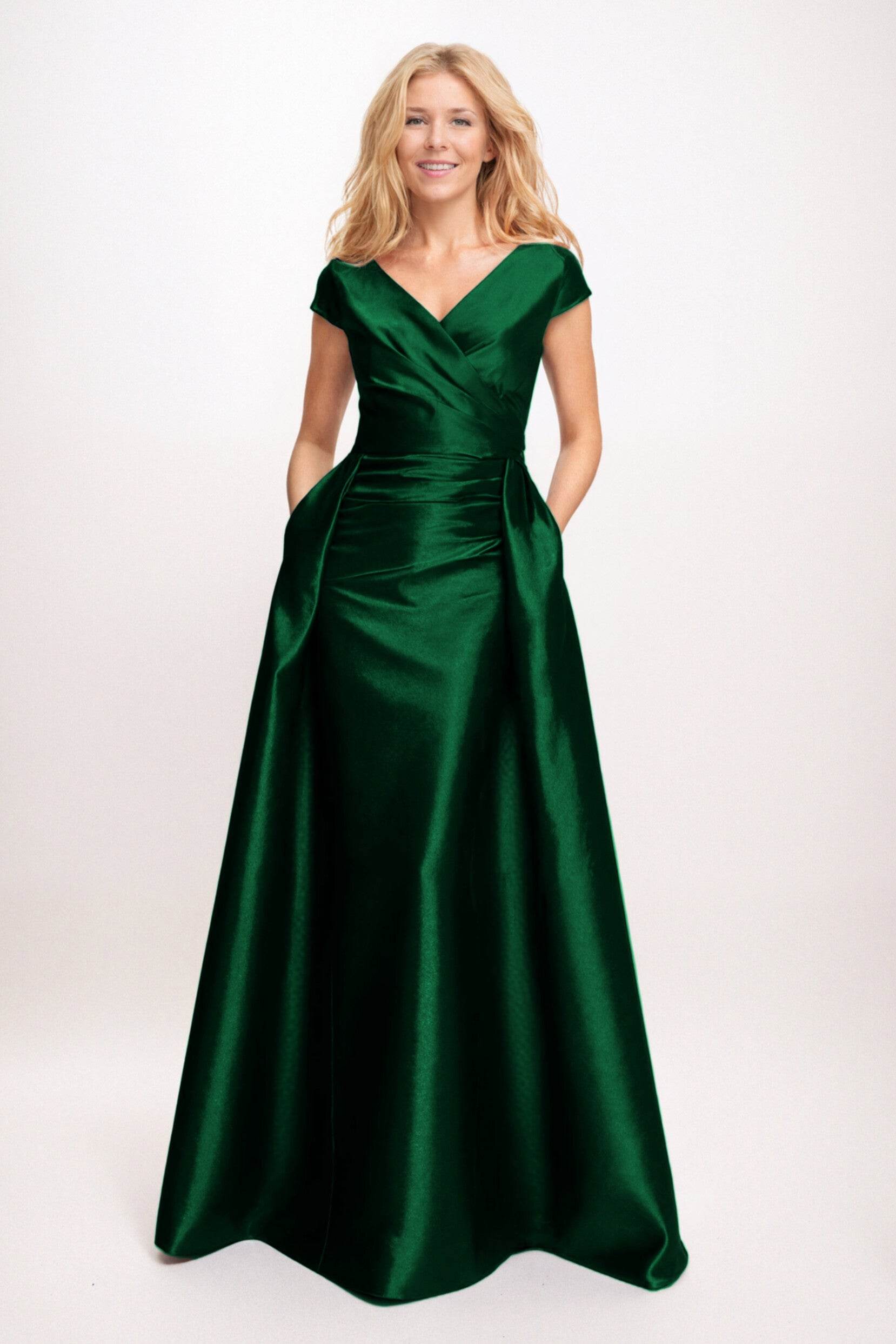 Trumpet-Mermaid Maxi Satin Mother of the Bride Dresses CM0382