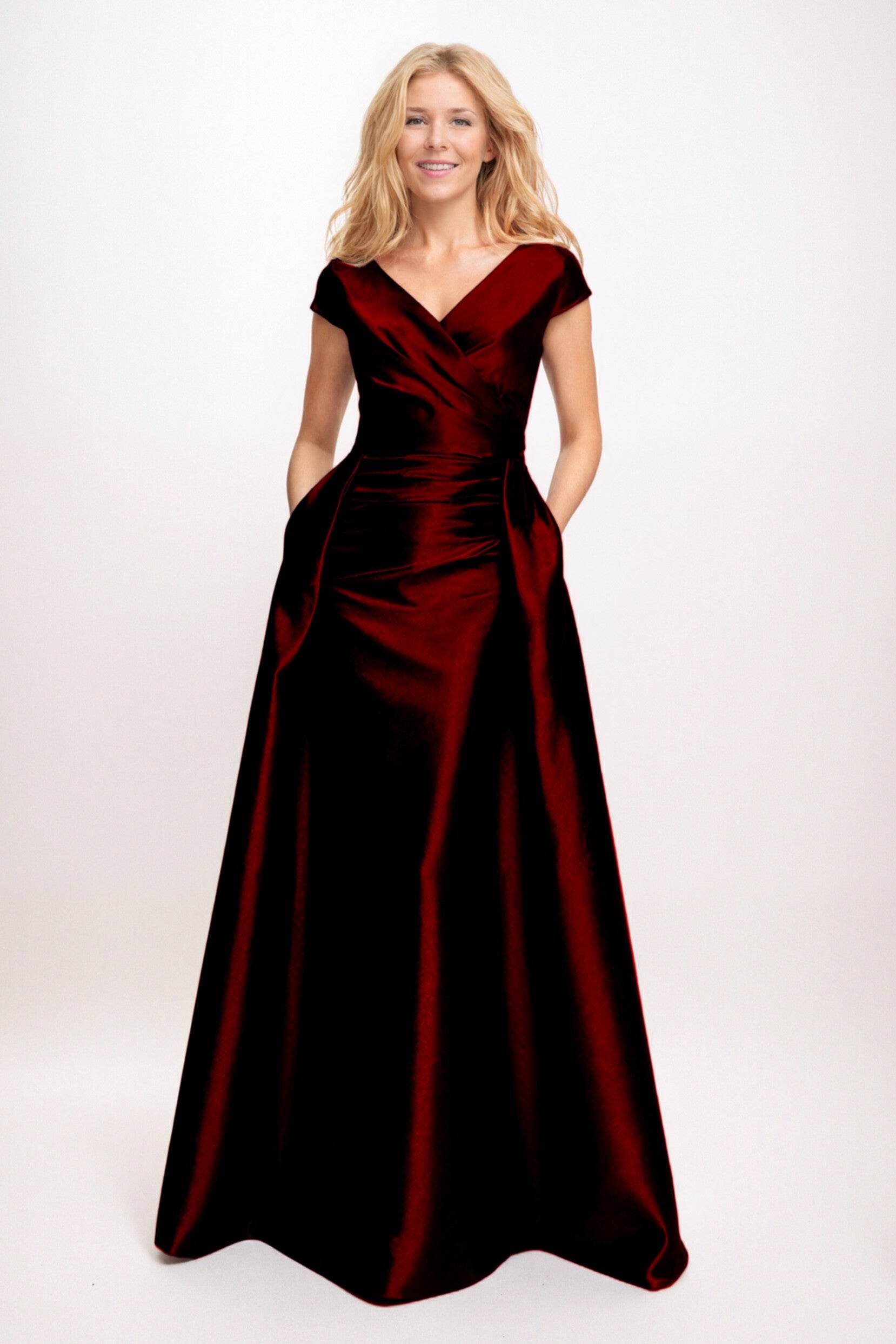 Trumpet-Mermaid Maxi Satin Mother of the Bride Dresses CM0382