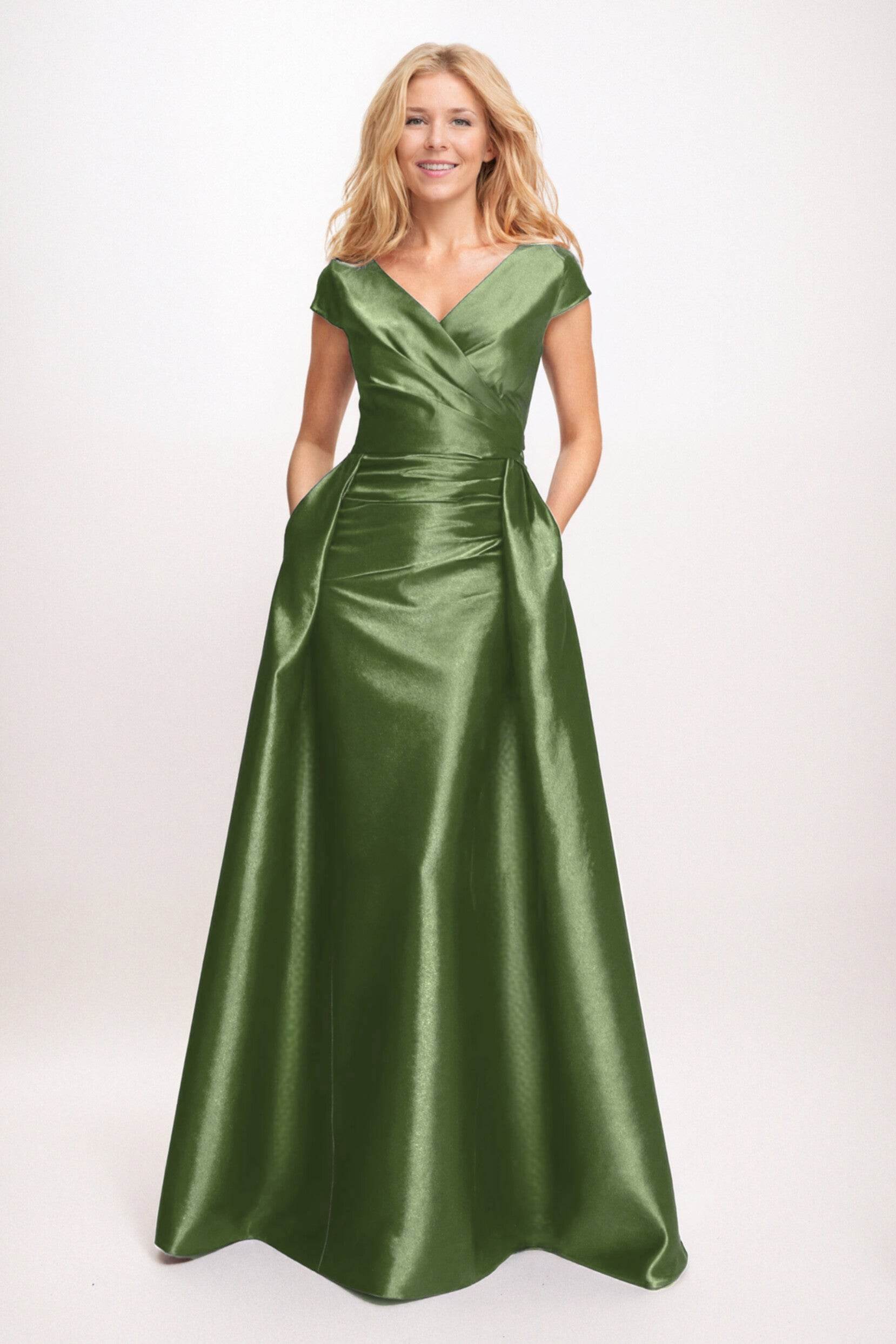 Trumpet-Mermaid Maxi Satin Mother of the Bride Dresses CM0382