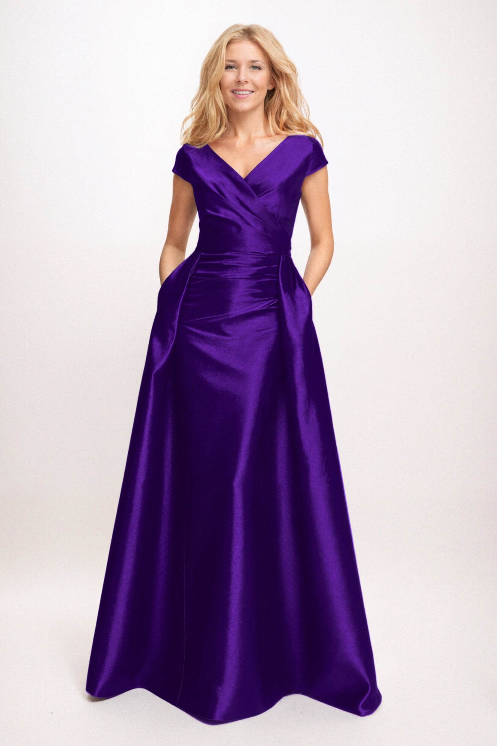 Trumpet-Mermaid Maxi Satin Mother of the Bride Dresses CM0382
