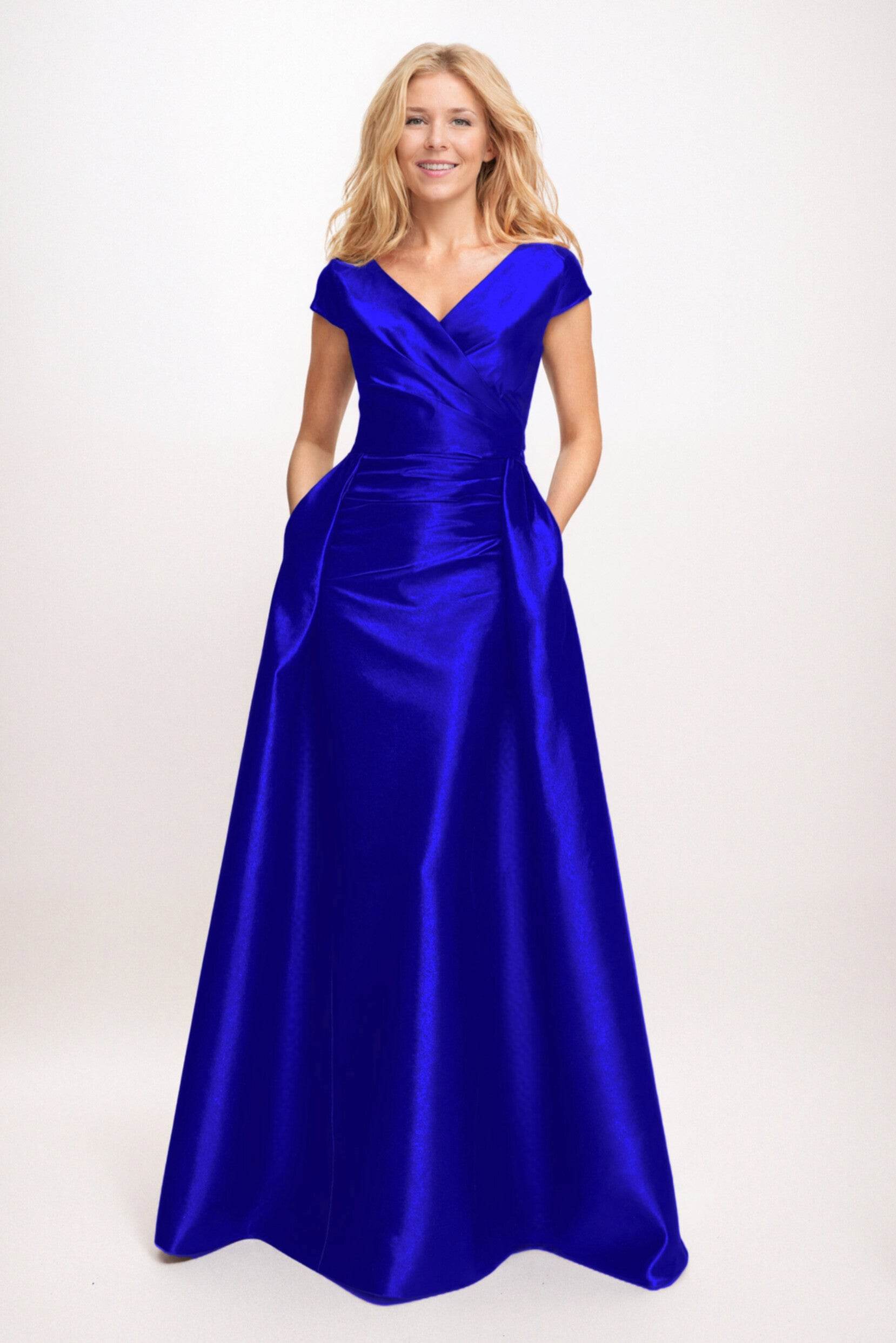 Trumpet-Mermaid Maxi Satin Mother of the Bride Dresses CM0382