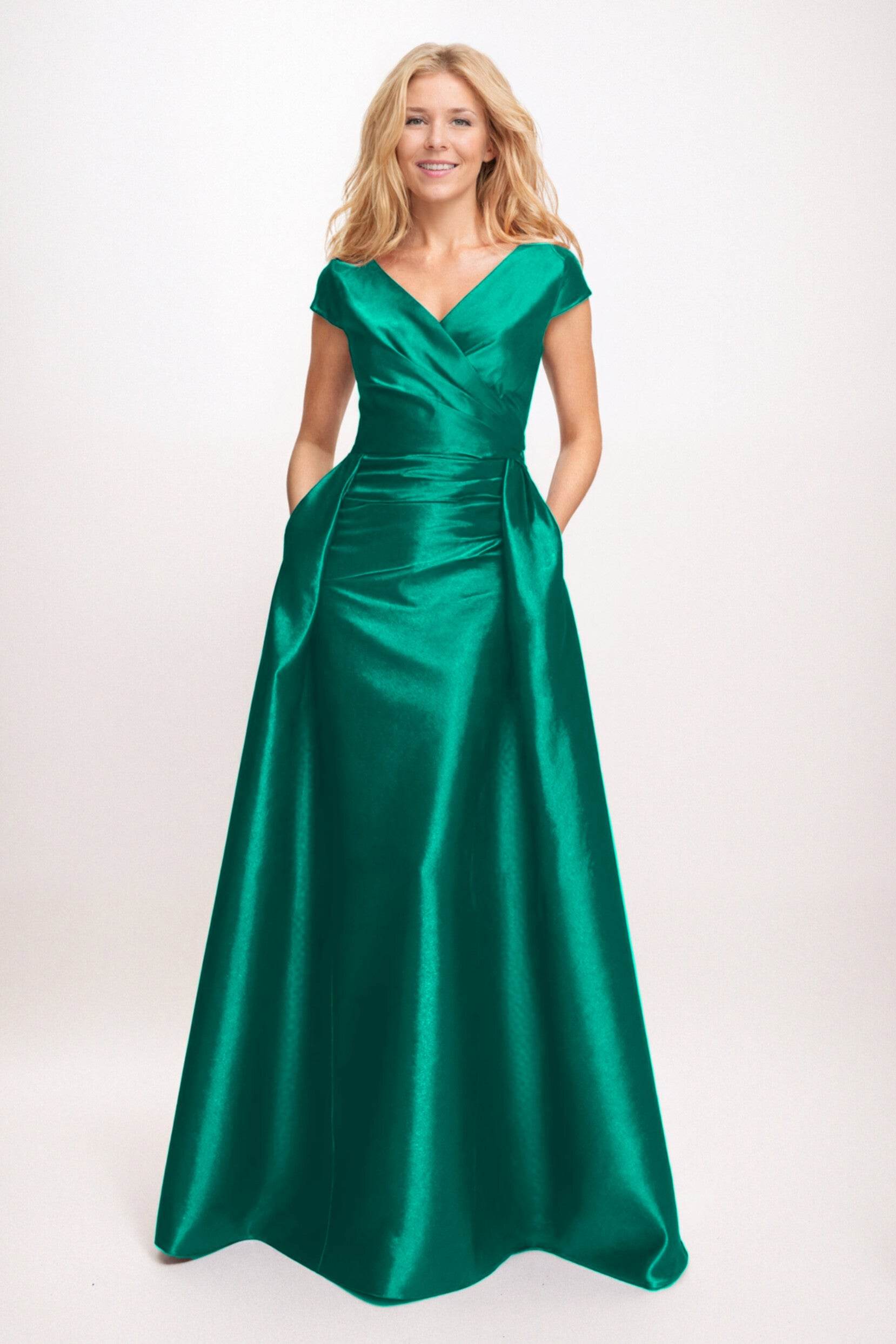 Trumpet-Mermaid Maxi Satin Mother of the Bride Dresses CM0382