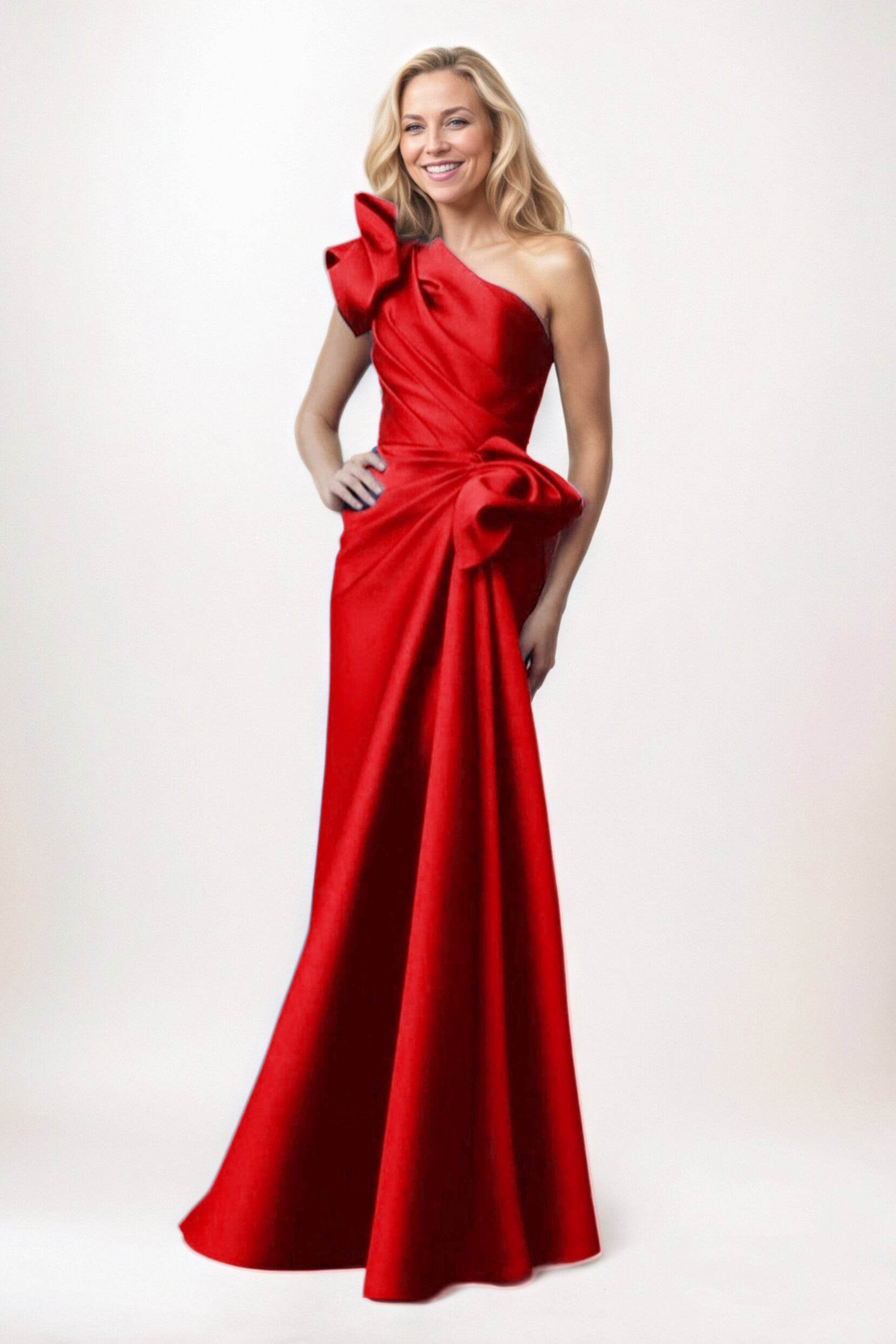 Sheath-Column Maxi Satin Mother of the Bride Dresses CM0383