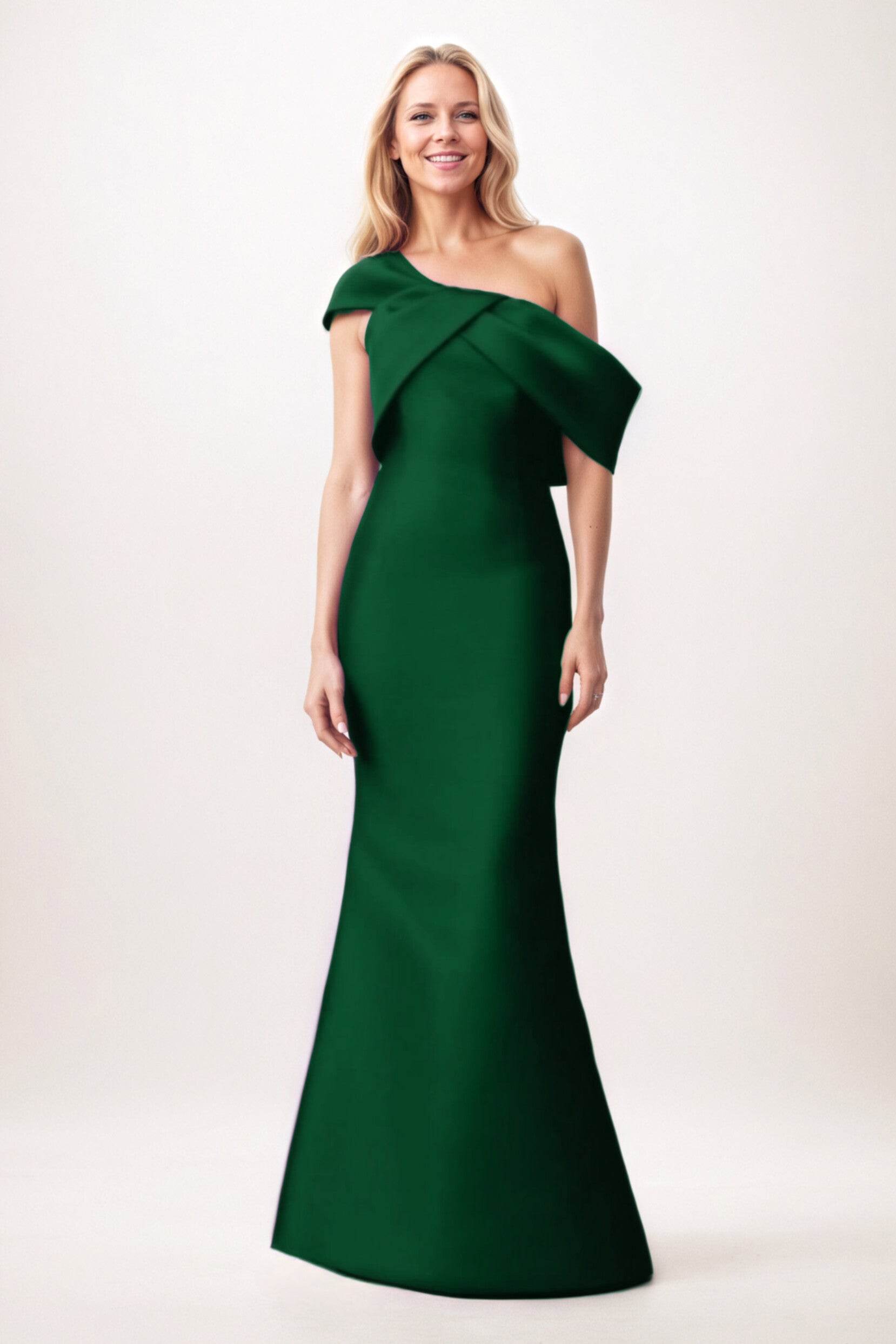 Trumpet-Mermaid Maxi Satin Mother of the Bride Dresses CM0384