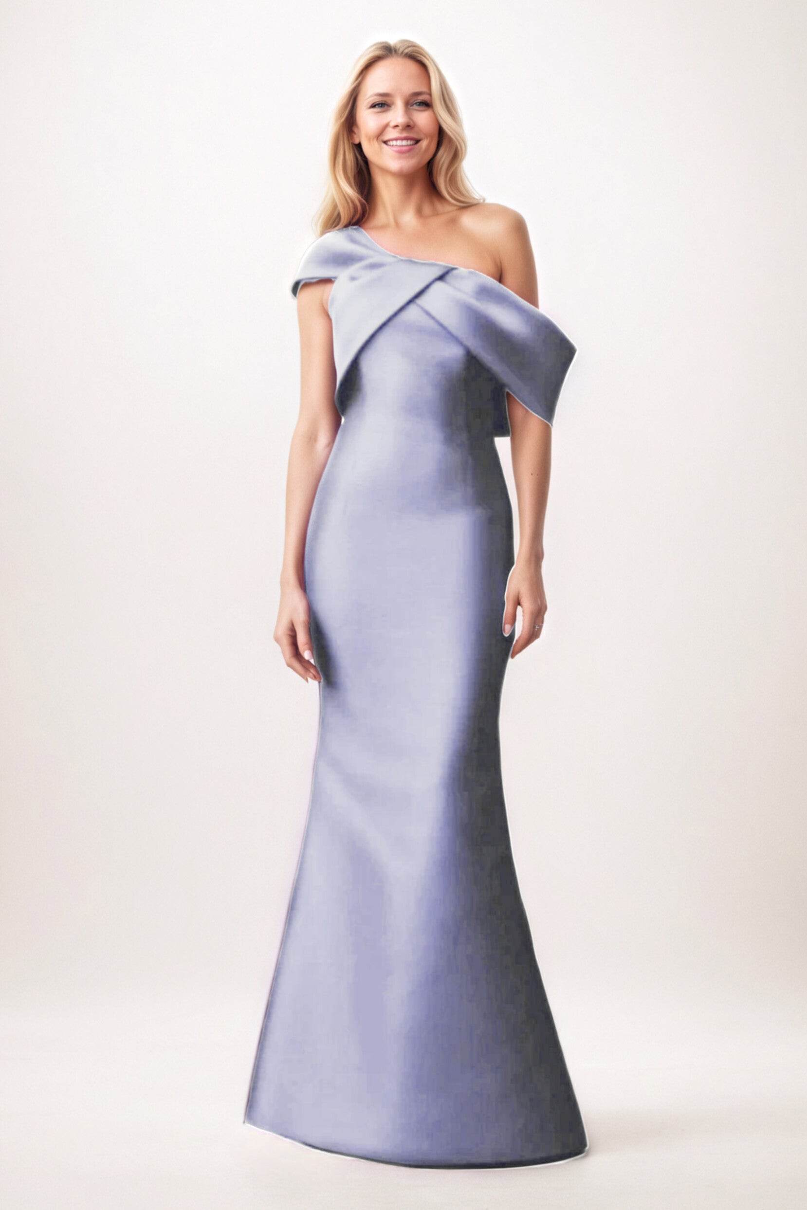 Trumpet-Mermaid Maxi Satin Mother of the Bride Dresses CM0384
