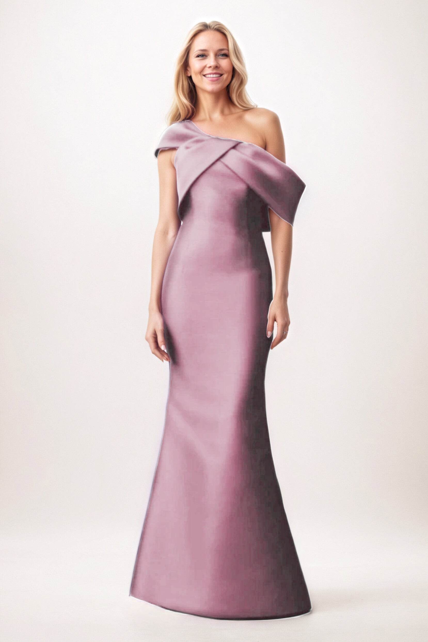 Trumpet-Mermaid Maxi Satin Mother of the Bride Dresses CM0384