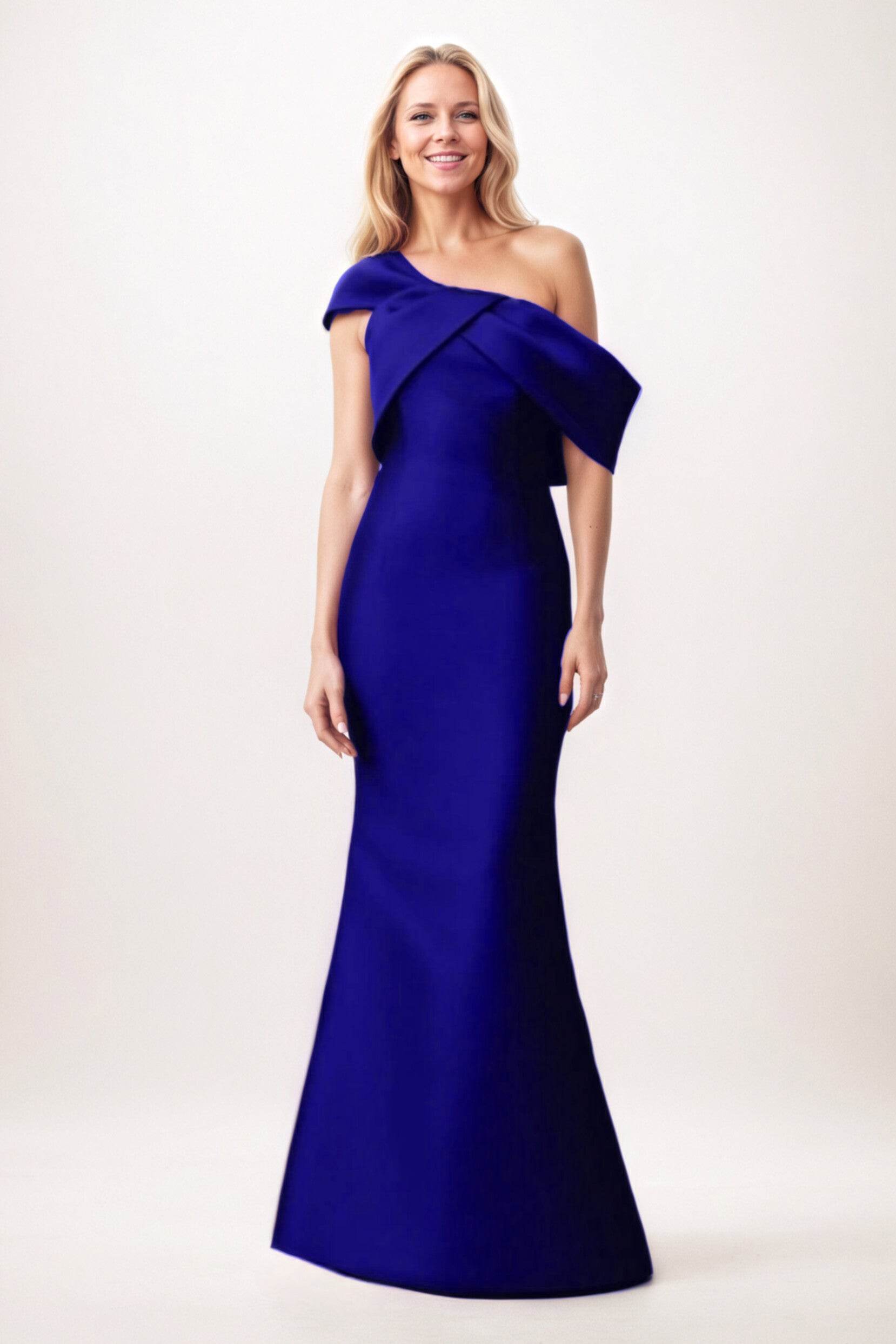 Trumpet-Mermaid Maxi Satin Mother of the Bride Dresses CM0384