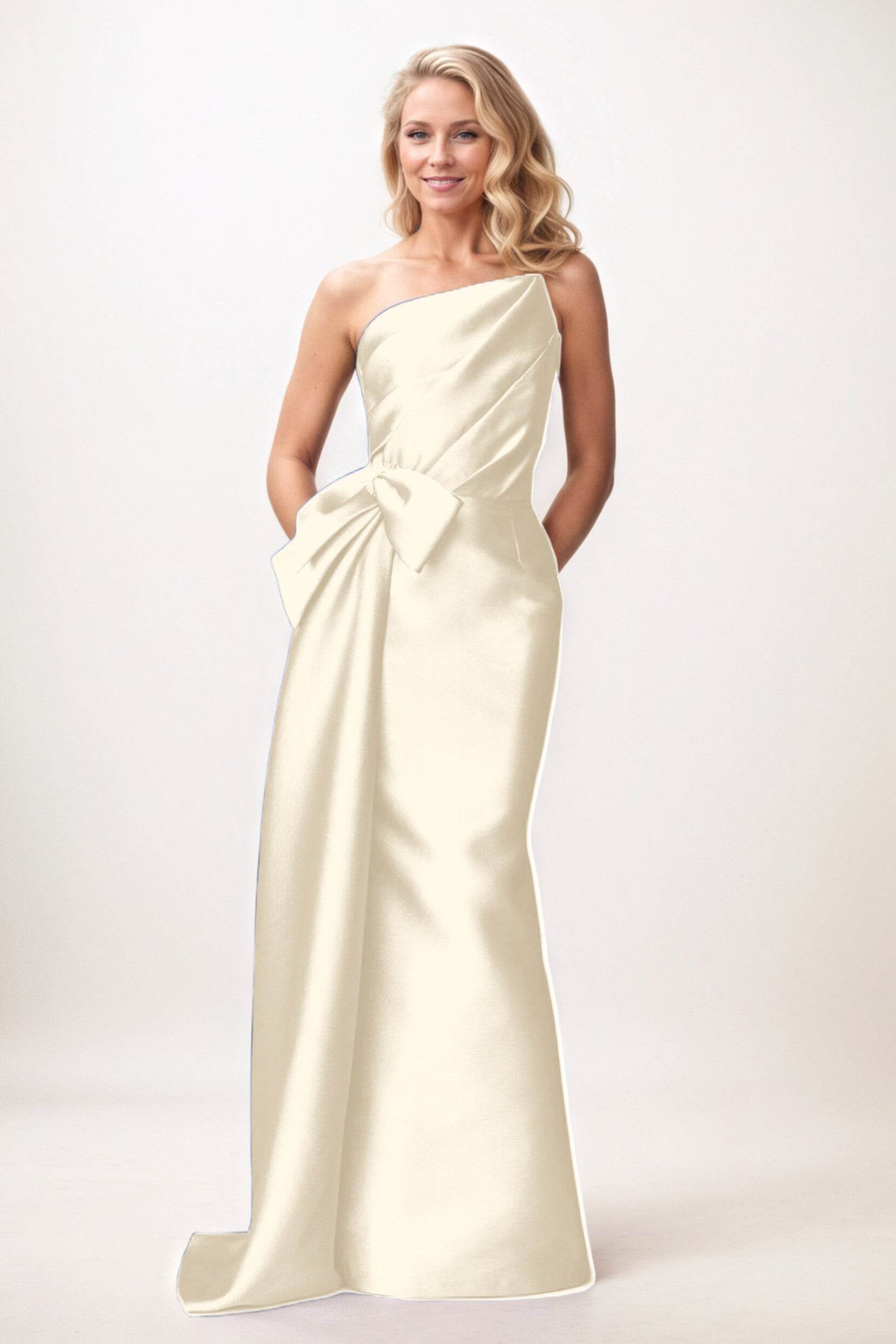 Trumpet-Mermaid Maxi Mikado Mother of the Bride Dresses CM0386