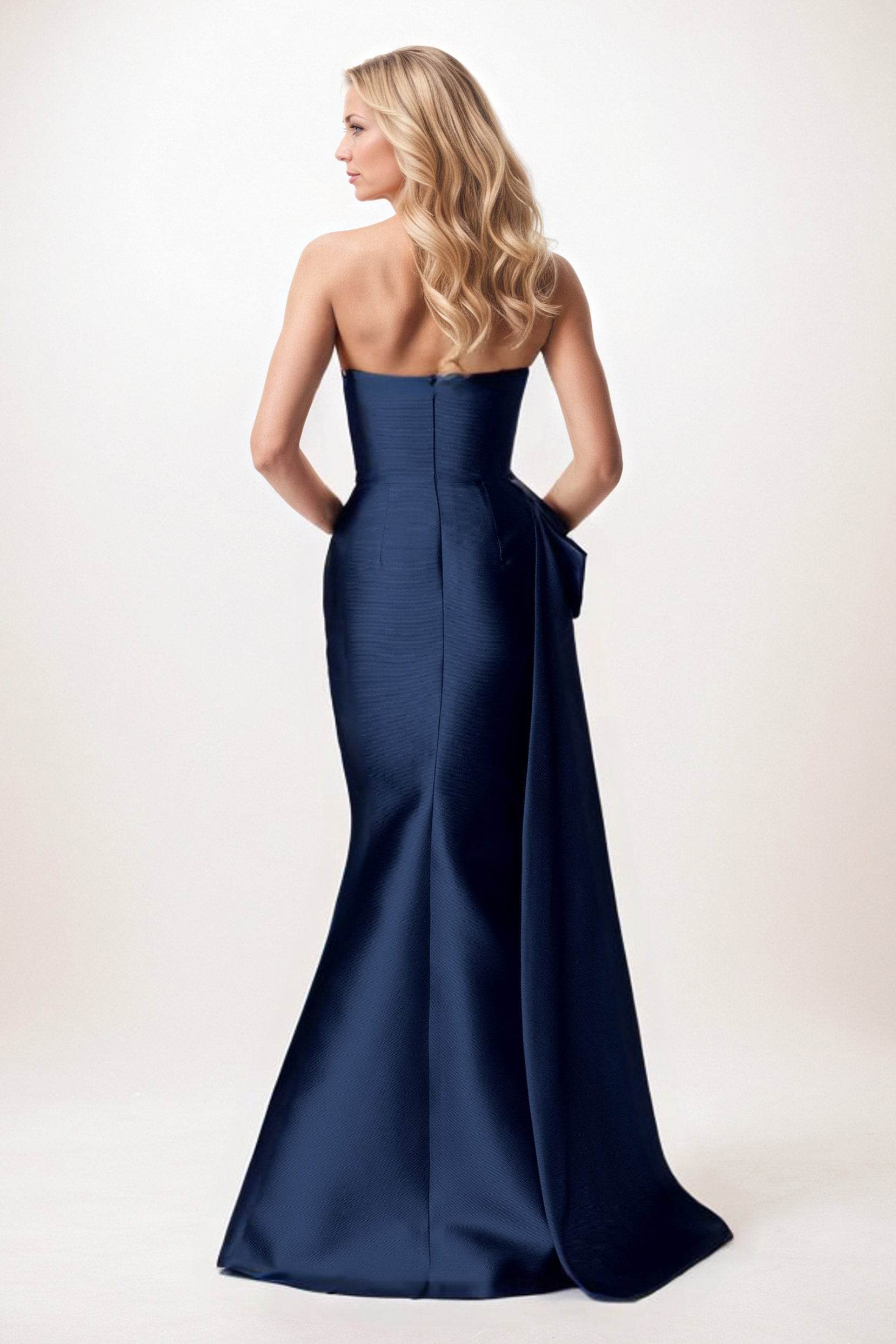 Trumpet-Mermaid Maxi Mikado Mother of the Bride Dresses CM0386
