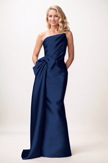 Trumpet-Mermaid Maxi Mikado Mother of the Bride Dresses CM0386