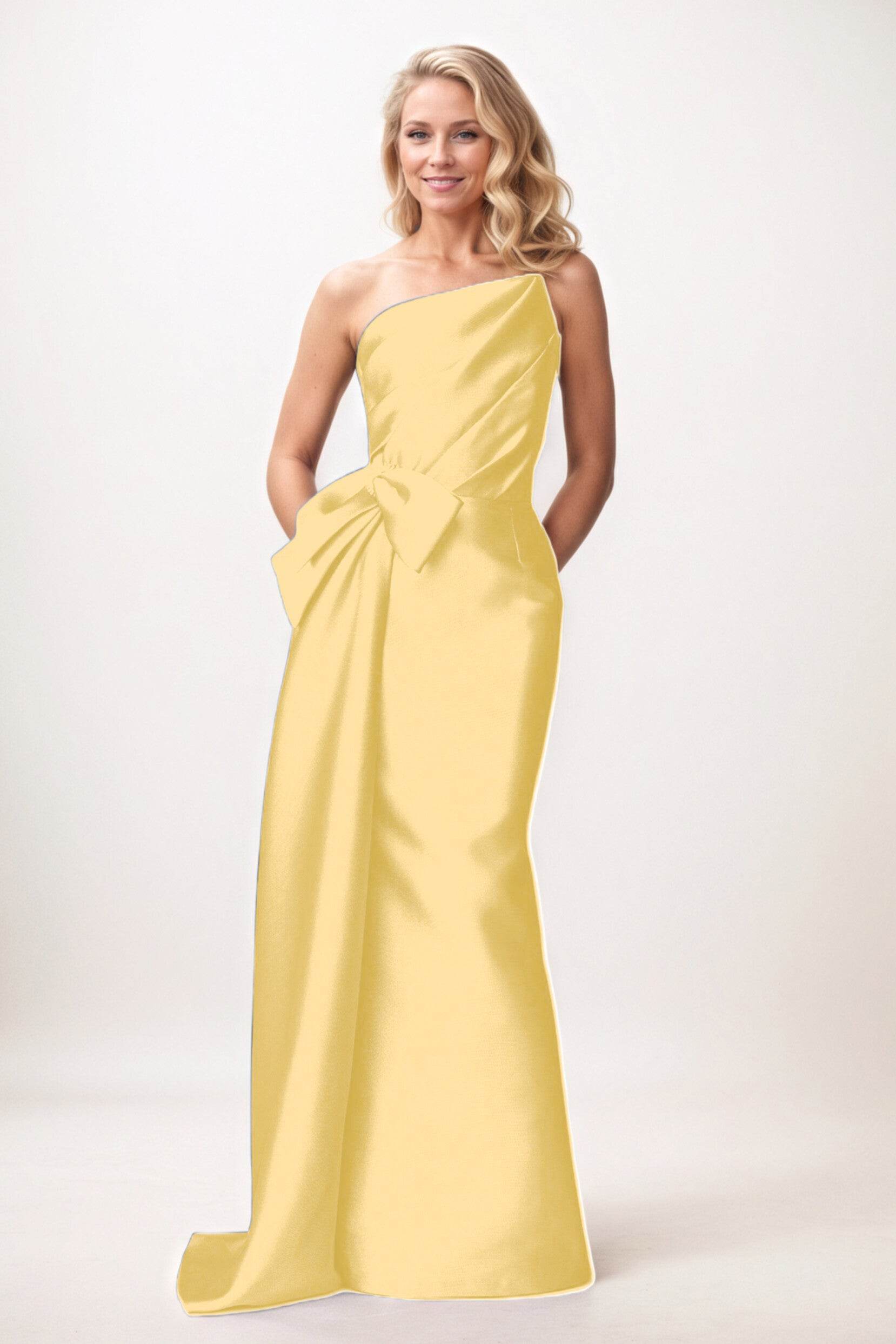 Trumpet-Mermaid Maxi Mikado Mother of the Bride Dresses CM0386