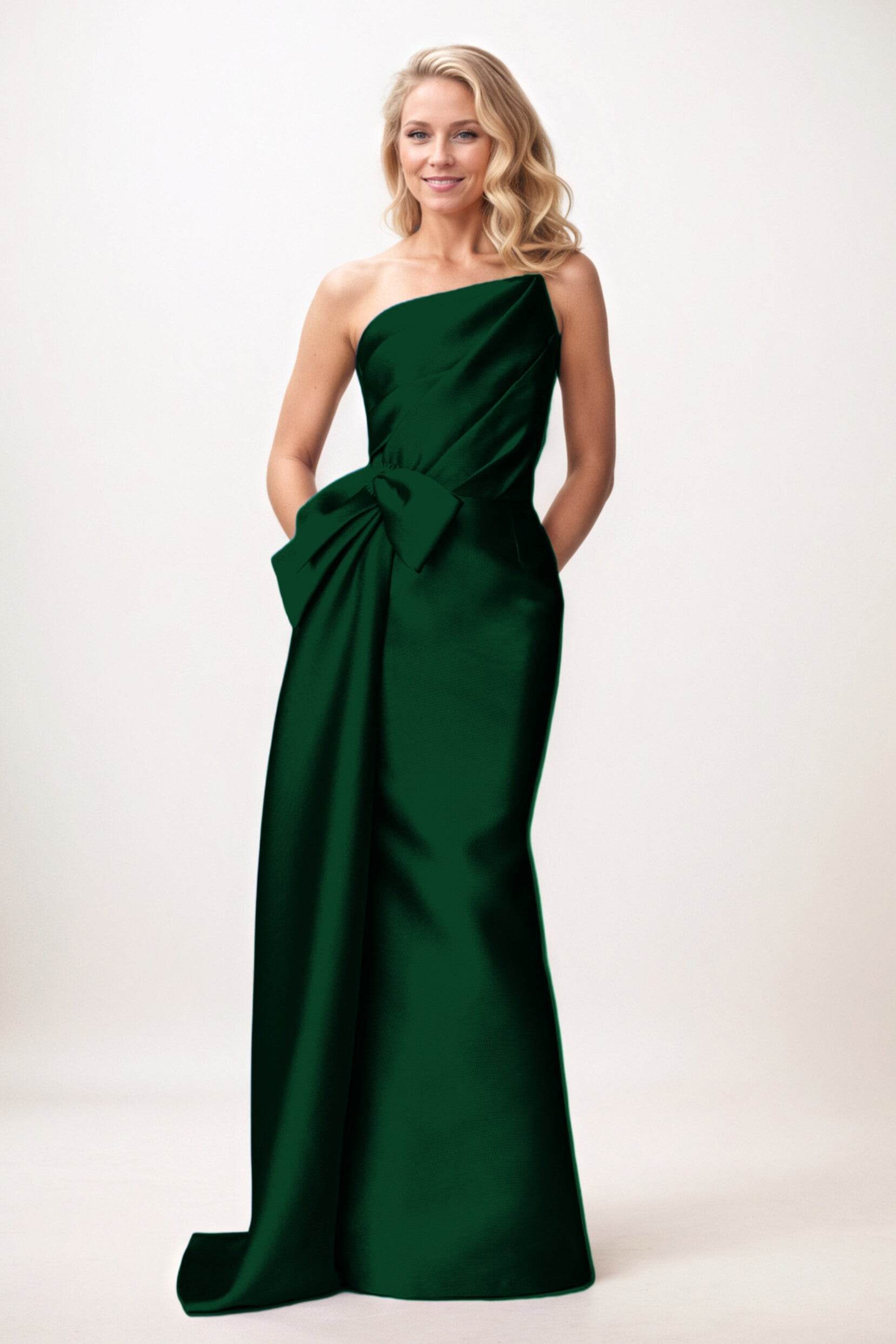 Trumpet-Mermaid Maxi Mikado Mother of the Bride Dresses CM0386