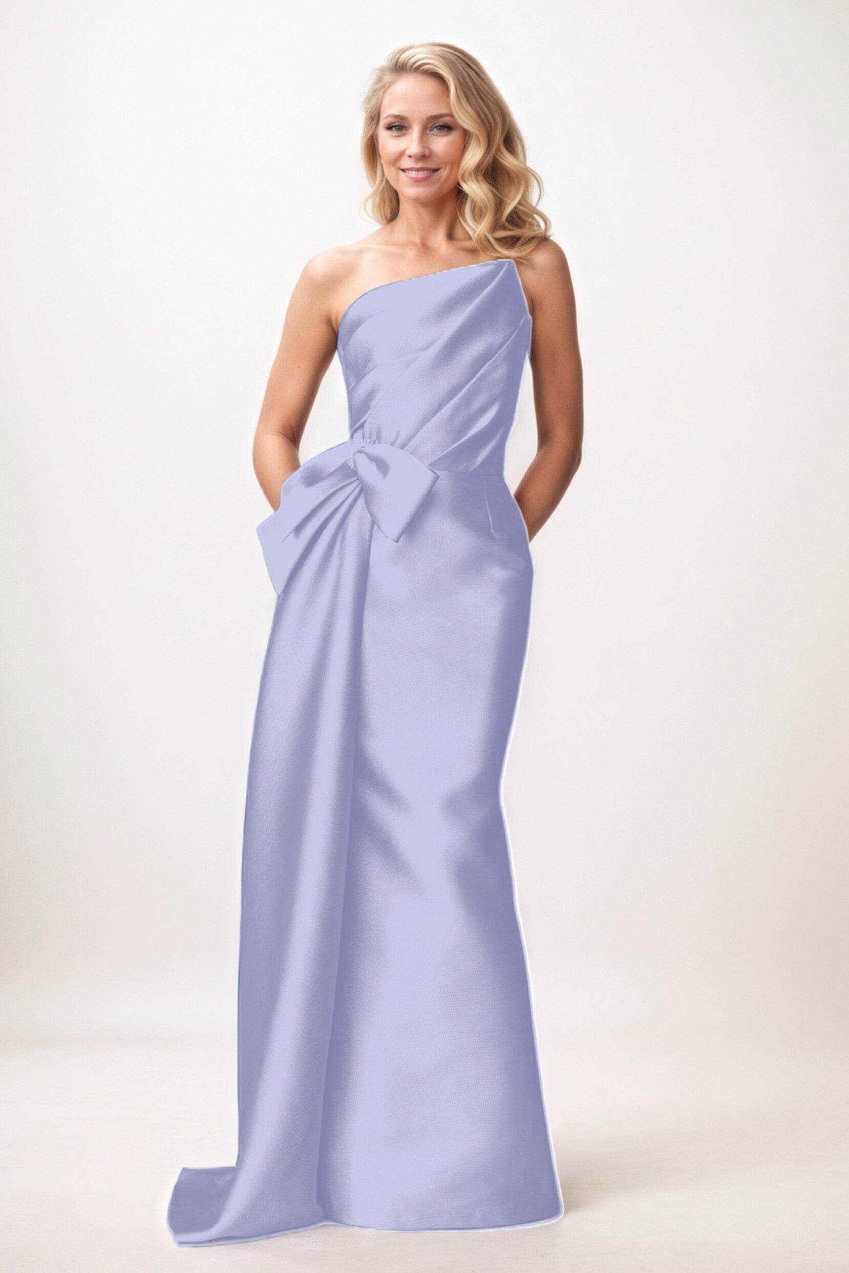 Trumpet-Mermaid Maxi Mikado Mother of the Bride Dresses CM0386