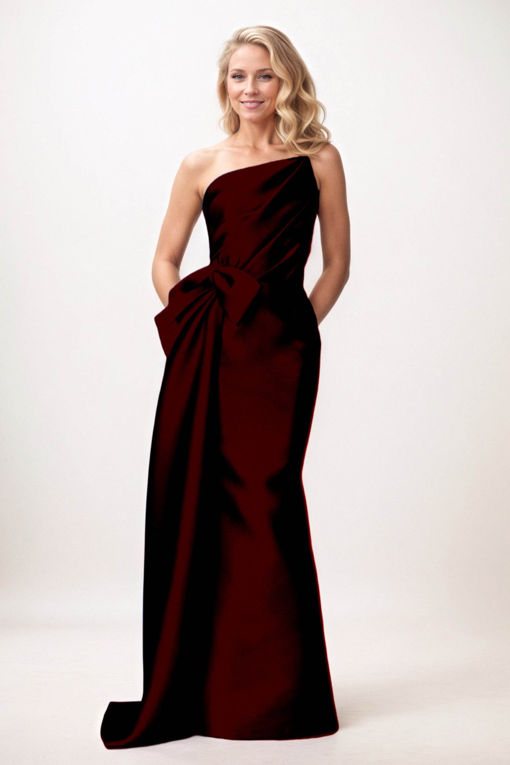 Trumpet-Mermaid Maxi Mikado Mother of the Bride Dresses CM0386